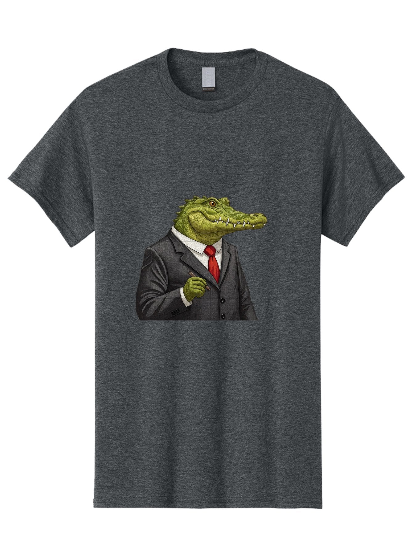 Crocodile-In-Suit-8 Men'S Graphic Tee, 100% Cotton, Comfortable Casual Summer Wear, Machine Washable, Vintage Camera, Old Camera, Antique Camera, Black Camera, Classic Photography, Photography Equipment, Nostalgic Device, Film Camera, Bak332