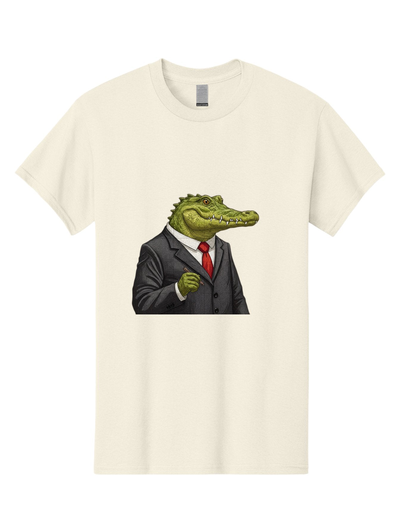 Crocodile-In-Suit-8 Men'S Graphic Tee, 100% Cotton, Comfortable Casual Summer Wear, Machine Washable, Vintage Camera, Old Camera, Antique Camera, Black Camera, Classic Photography, Photography Equipment, Nostalgic Device, Film Camera, Bak332 8