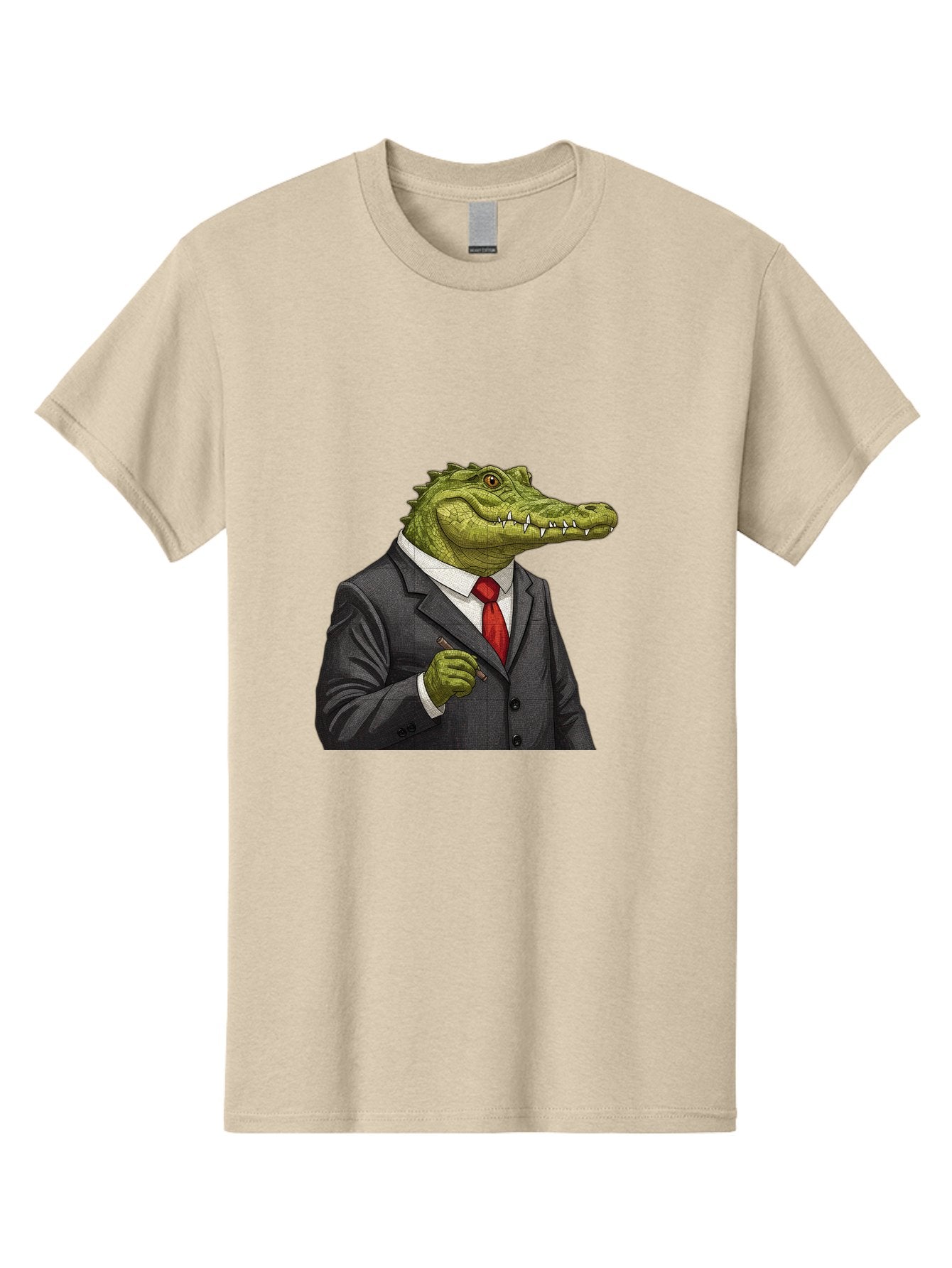 Crocodile-In-Suit-8 Men'S Graphic Tee, 100% Cotton, Comfortable Casual Summer Wear, Machine Washable, Vintage Camera, Old Camera, Antique Camera, Black Camera, Classic Photography, Photography Equipment, Nostalgic Device, Film Camera, Bak332 4