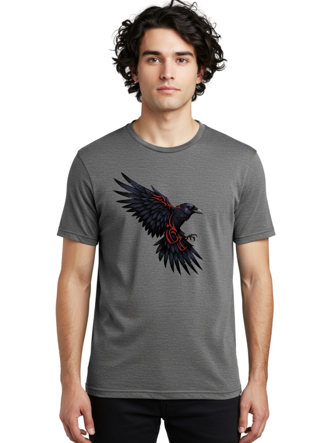 Crow-With-Tribal-Art Men'S Graphic Tee, 100% Cotton, Comfortable Casual Summer Wear, Machine Washable, Vintage Camera, Old Camera, Antique Camera, Black Camera, Classic Photography, Photography Equipment, Nostalgic Device, Film Camera, Bak339 26