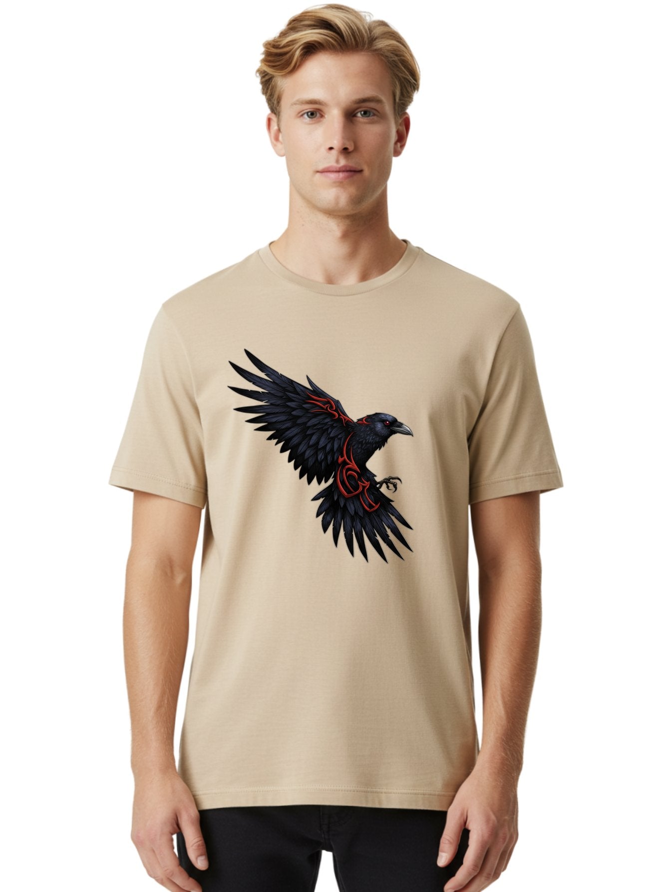 Crow-With-Tribal-Art Men'S Graphic Tee, 100% Cotton, Comfortable Casual Summer Wear, Machine Washable, Vintage Camera, Old Camera, Antique Camera, Black Camera, Classic Photography, Photography Equipment, Nostalgic Device, Film Camera, Bak339 17