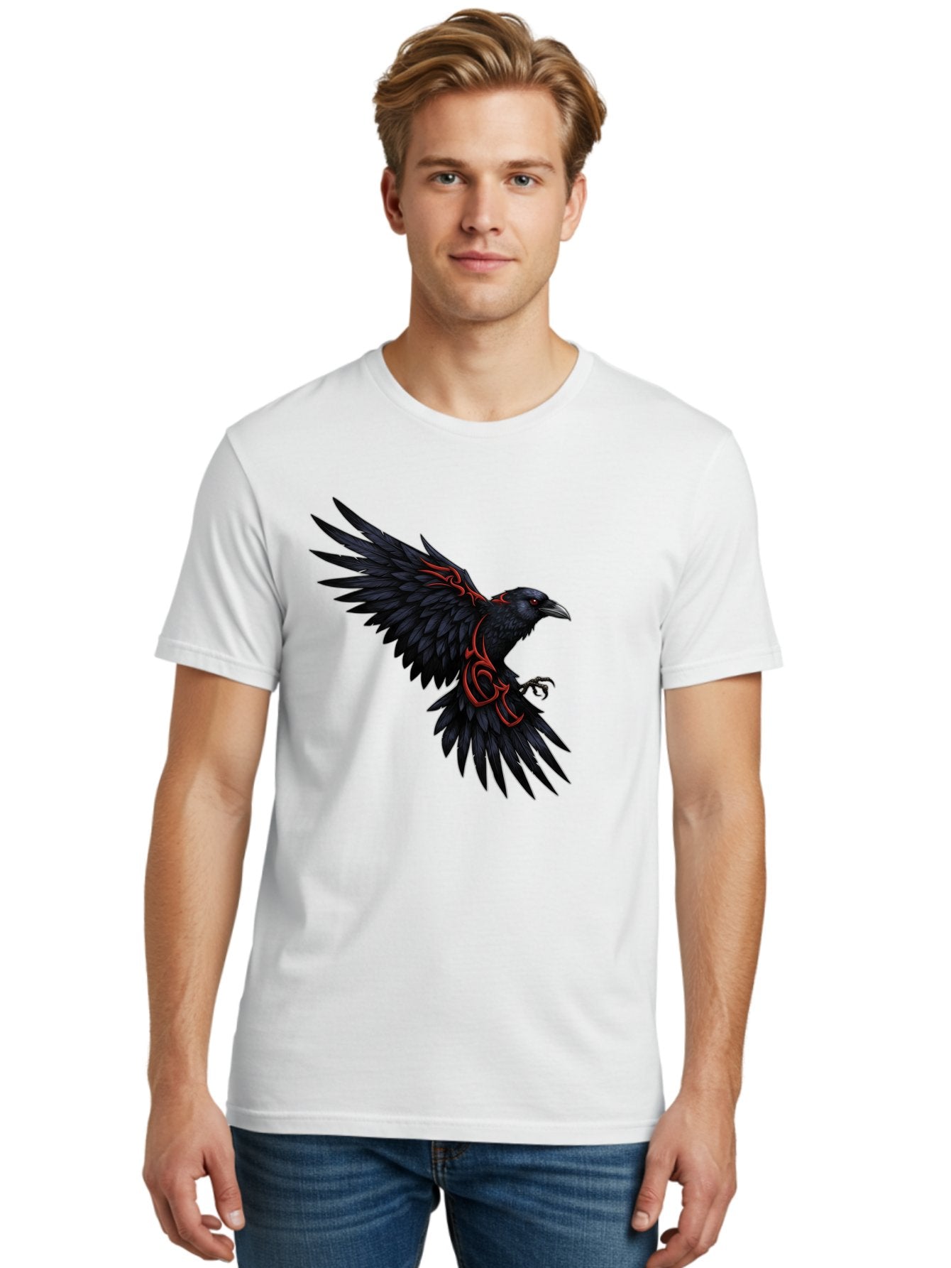Crow-With-Tribal-Art Men'S Graphic Tee, 100% Cotton, Comfortable Casual Summer Wear, Machine Washable, Vintage Camera, Old Camera, Antique Camera, Black Camera, Classic Photography, Photography Equipment, Nostalgic Device, Film Camera, Bak339 27