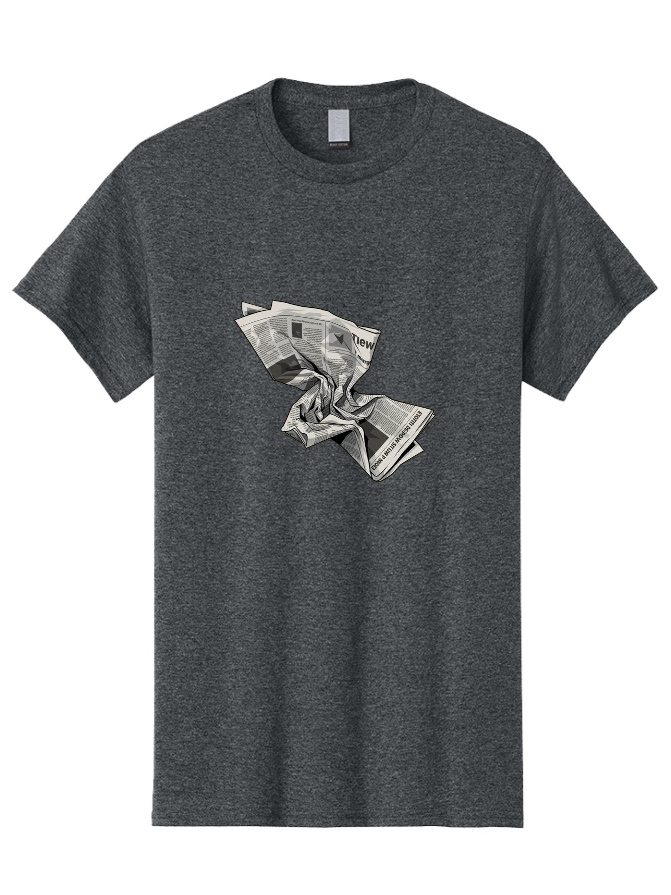 Crumpled-Newspaper-1 Men'S Graphic Tee, 100% Cotton, Comfortable Casual Summer Wear, Machine Washable, Vintage Camera, Old Camera, Antique Camera, Black Camera, Classic Photography, Photography Equipment, Nostalgic Device, Film Camera, Bak341 7