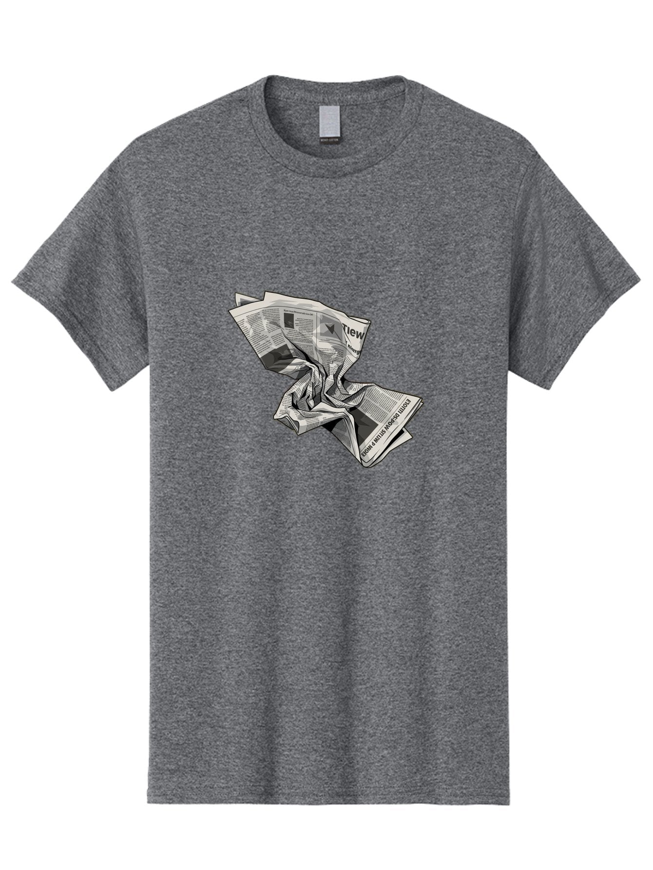 Crumpled-Newspaper-1 Men'S Graphic Tee, 100% Cotton, Comfortable Casual Summer Wear, Machine Washable, Vintage Camera, Old Camera, Antique Camera, Black Camera, Classic Photography, Photography Equipment, Nostalgic Device, Film Camera, Bak341 8