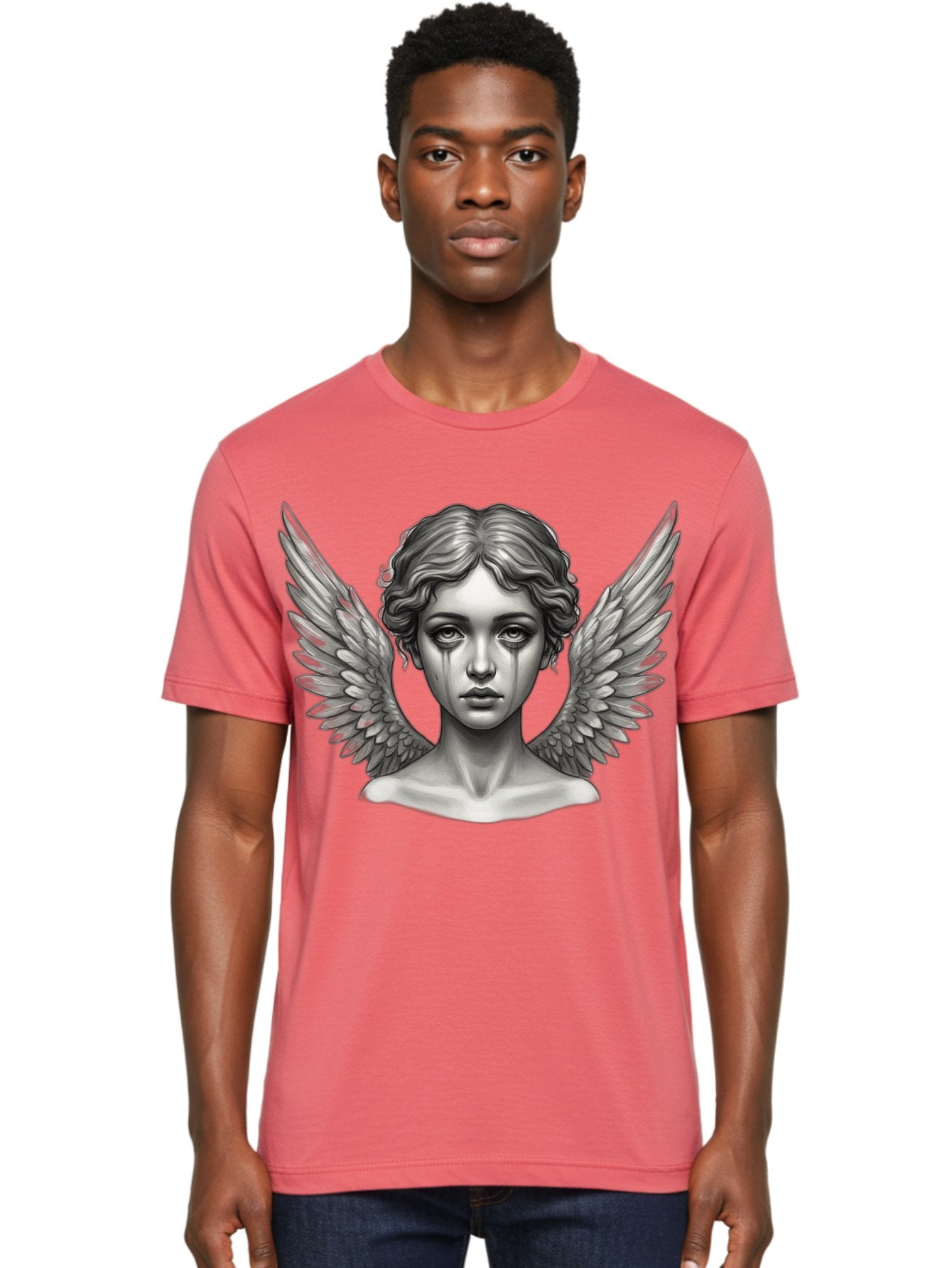 Crying-Angel-Statue Men'S Graphic Tee, 100% Cotton, Comfortable Casual Summer Wear, Machine Washable, Vintage Camera, Old Camera, Antique Camera, Black Camera, Classic Photography, Photography Equipment, Nostalgic Device, Film Camera, Bak345 29