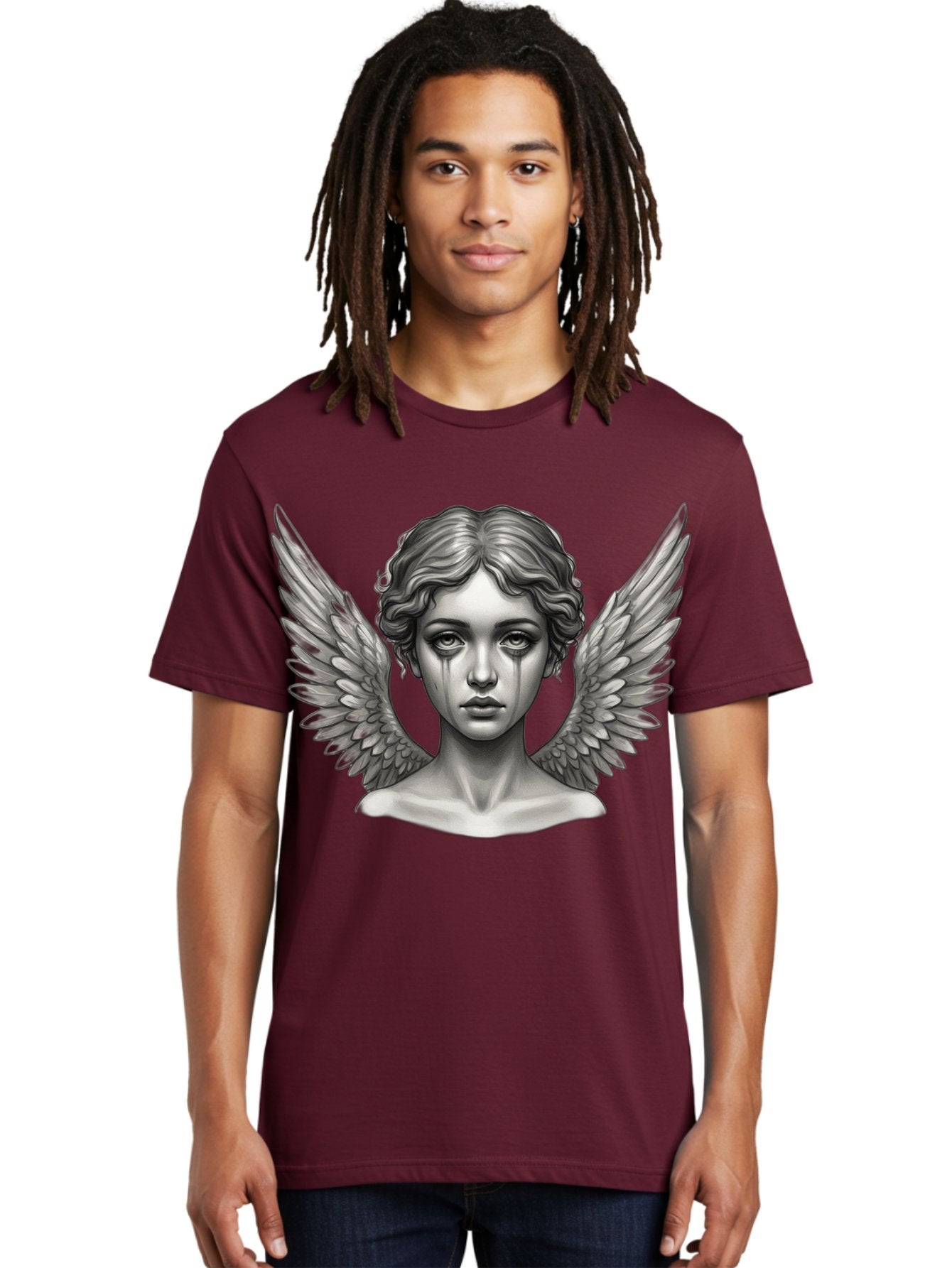 Crying-Angel-Statue Men'S Graphic Tee, 100% Cotton, Comfortable Casual Summer Wear, Machine Washable, Vintage Camera, Old Camera, Antique Camera, Black Camera, Classic Photography, Photography Equipment, Nostalgic Device, Film Camera, Bak345 26