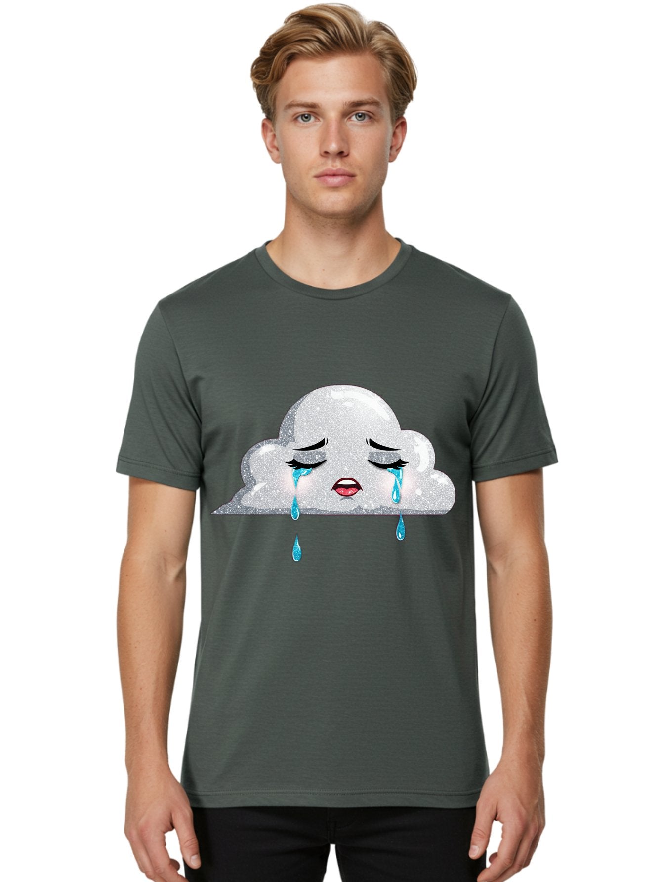 Crying-Cloud-3 Men'S Graphic Tee, 100% Cotton, Comfortable Casual Summer Wear, Machine Washable, Vintage Camera, Old Camera, Antique Camera, Black Camera, Classic Photography, Photography Equipment, Nostalgic Device, Film Camera, Camera Art Bak350 16