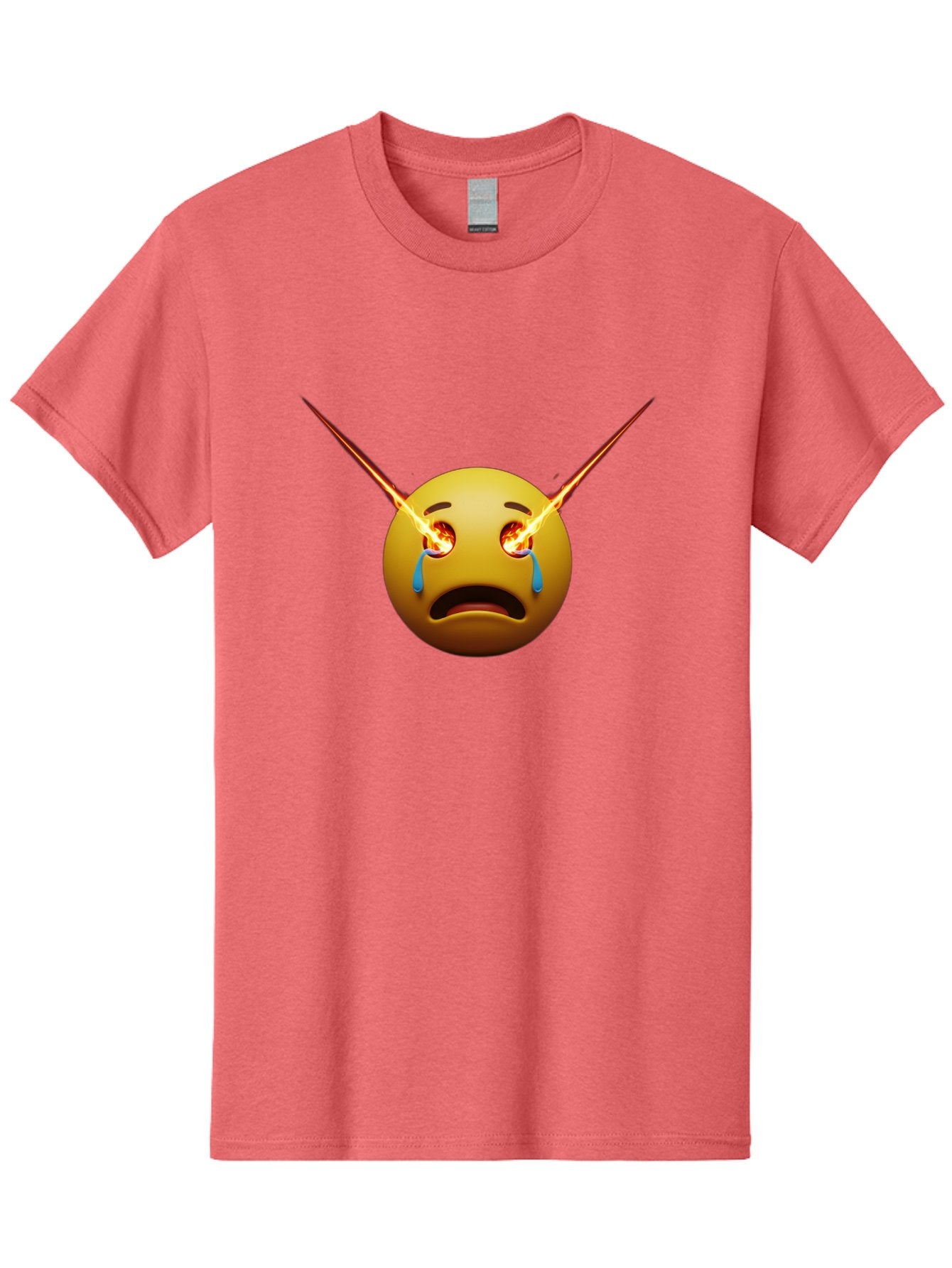 Crying-Emoji-With-Laser-Eyes Men'S Graphic Tee, 100% Cotton, Comfortable Casual Summer Wear, Machine Washable, Vintage Camera, Old Camera, Antique Camera, Black Camera, Classic Photography, Photography Equipment, Nostalgic Device, Film Camera, Bak356 8