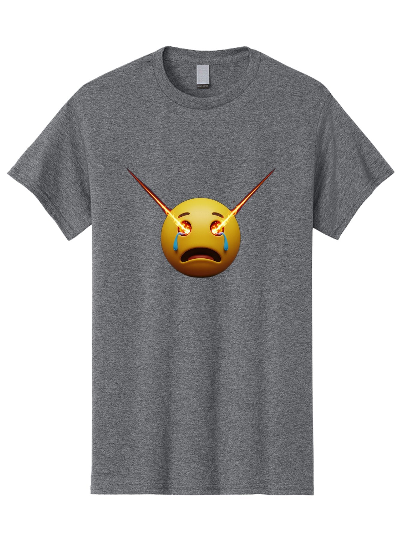 Crying-Emoji-With-Laser-Eyes Men'S Graphic Tee, 100% Cotton, Comfortable Casual Summer Wear, Machine Washable, Vintage Camera, Old Camera, Antique Camera, Black Camera, Classic Photography, Photography Equipment, Nostalgic Device, Film Camera, Bak356 6