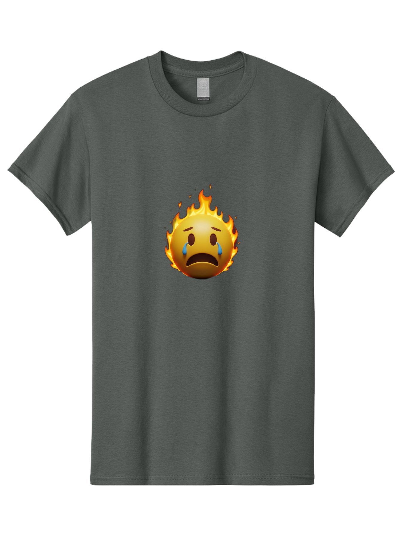 Crying-Face-On-Fire-Emoji Men'S Graphic Tee, 100% Cotton, Comfortable Casual Summer Wear, Machine Washable, Vintage Camera, Old Camera, Antique Camera, Black Camera, Classic Photography, Photography Equipment, Nostalgic Device, Film Camera, Bak357 7