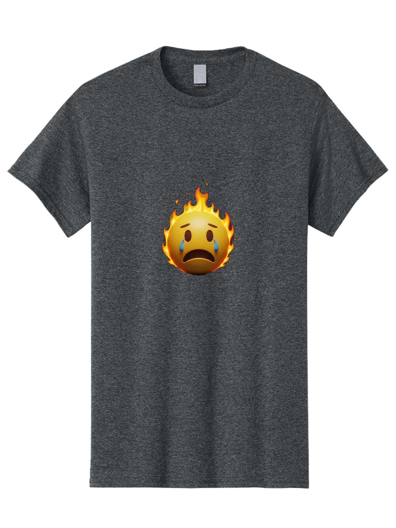 Crying-Face-On-Fire-Emoji Men'S Graphic Tee, 100% Cotton, Comfortable Casual Summer Wear, Machine Washable, Vintage Camera, Old Camera, Antique Camera, Black Camera, Classic Photography, Photography Equipment, Nostalgic Device, Film Camera, Bak357 13