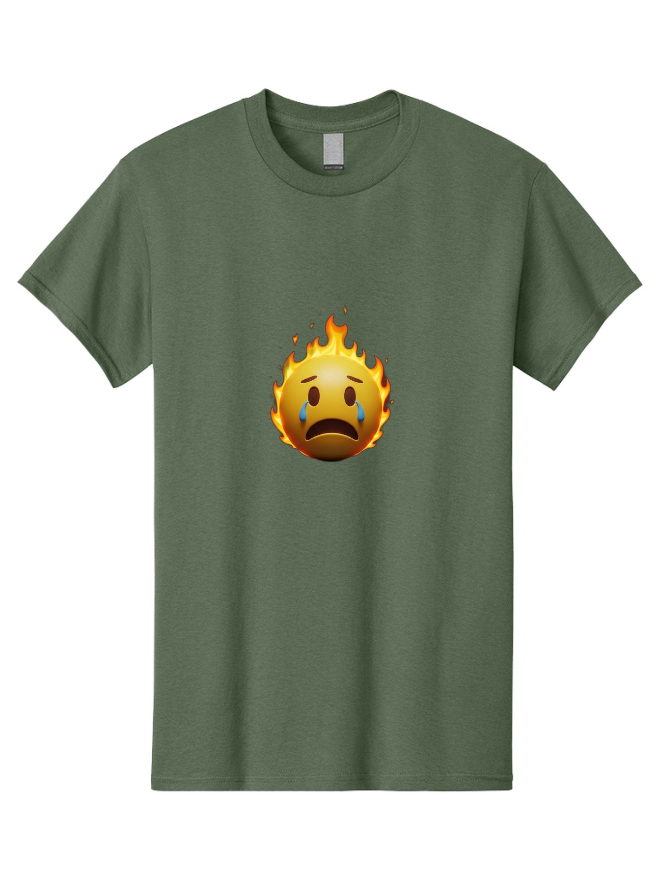 Crying-Face-On-Fire-Emoji Men'S Graphic Tee, 100% Cotton, Comfortable Casual Summer Wear, Machine Washable, Vintage Camera, Old Camera, Antique Camera, Black Camera, Classic Photography, Photography Equipment, Nostalgic Device, Film Camera, Bak357 3