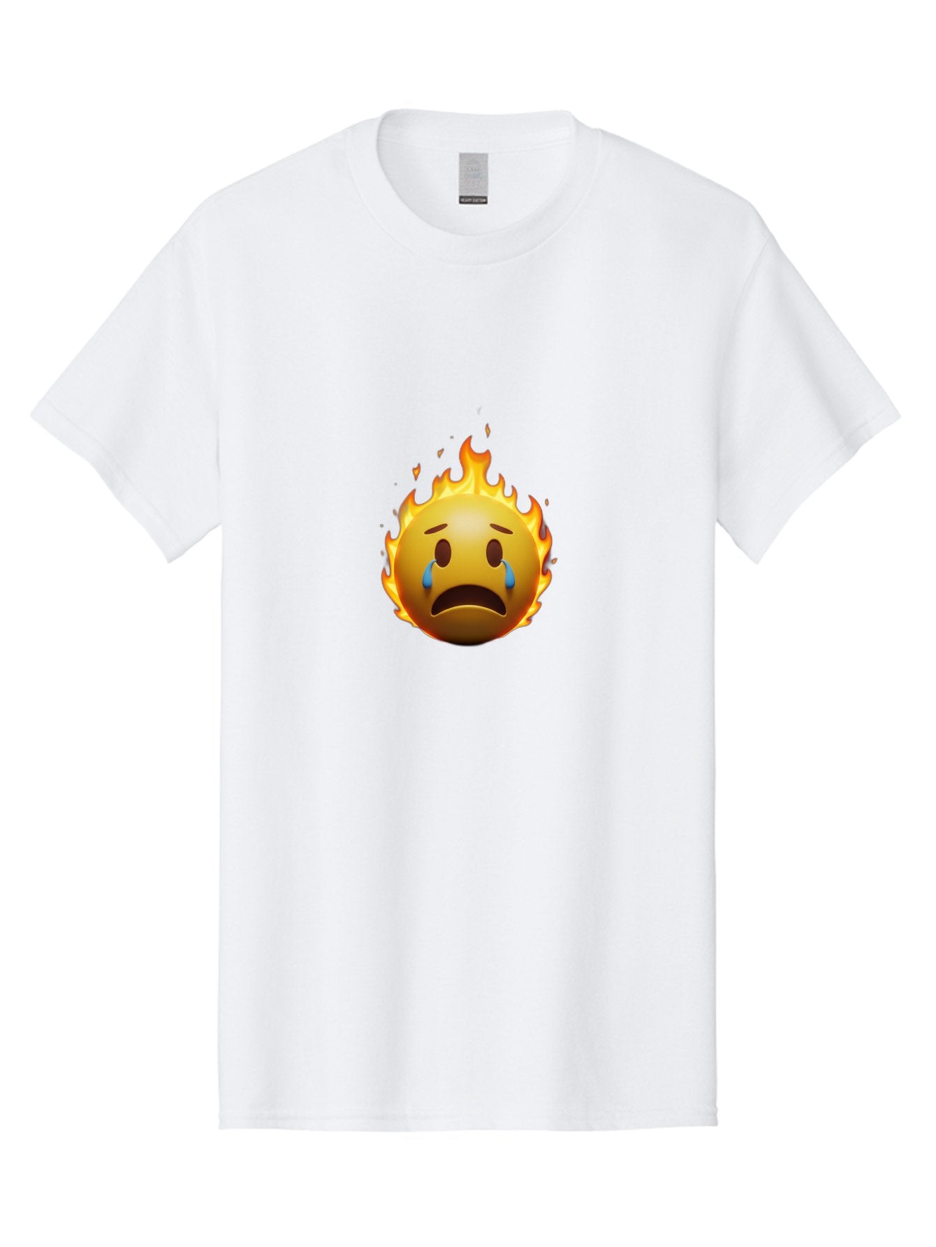 Crying-Face-On-Fire-Emoji Men'S Graphic Tee, 100% Cotton, Comfortable Casual Summer Wear, Machine Washable, Vintage Camera, Old Camera, Antique Camera, Black Camera, Classic Photography, Photography Equipment, Nostalgic Device, Film Camera, Bak357 6