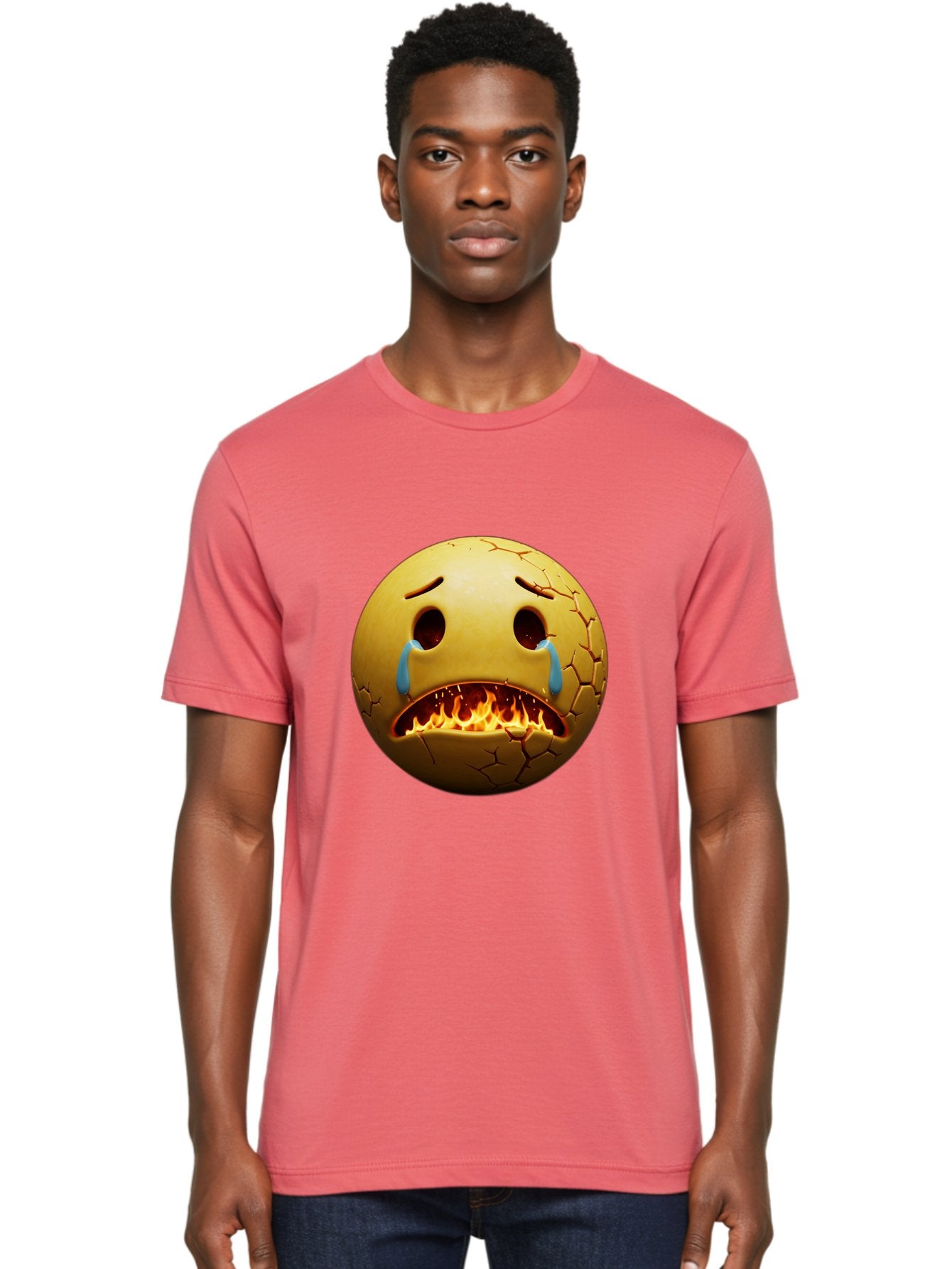 Crying-Flaming-Emoji Men'S Graphic Tee, 100% Cotton, Comfortable Casual Summer Wear, Machine Washable, Vintage Camera, Old Camera, Antique Camera, Black Camera, Classic Photography, Photography Equipment, Nostalgic Device, Film Camera, Bak359 30