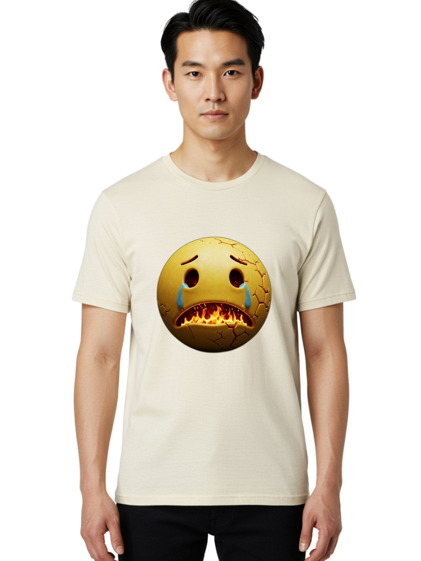 Crying-Flaming-Emoji Men'S Graphic Tee, 100% Cotton, Comfortable Casual Summer Wear, Machine Washable, Vintage Camera, Old Camera, Antique Camera, Black Camera, Classic Photography, Photography Equipment, Nostalgic Device, Film Camera, Bak359 18