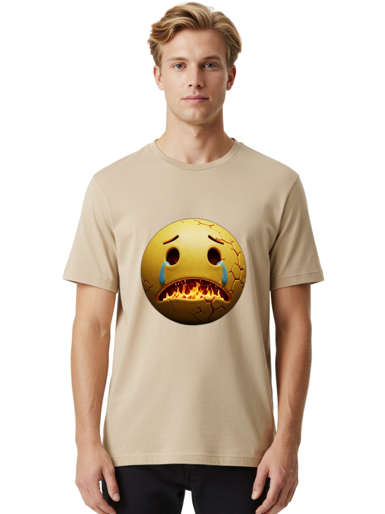 Crying-Flaming-Emoji Men'S Graphic Tee, 100% Cotton, Comfortable Casual Summer Wear, Machine Washable, Vintage Camera, Old Camera, Antique Camera, Black Camera, Classic Photography, Photography Equipment, Nostalgic Device, Film Camera, Bak359 17