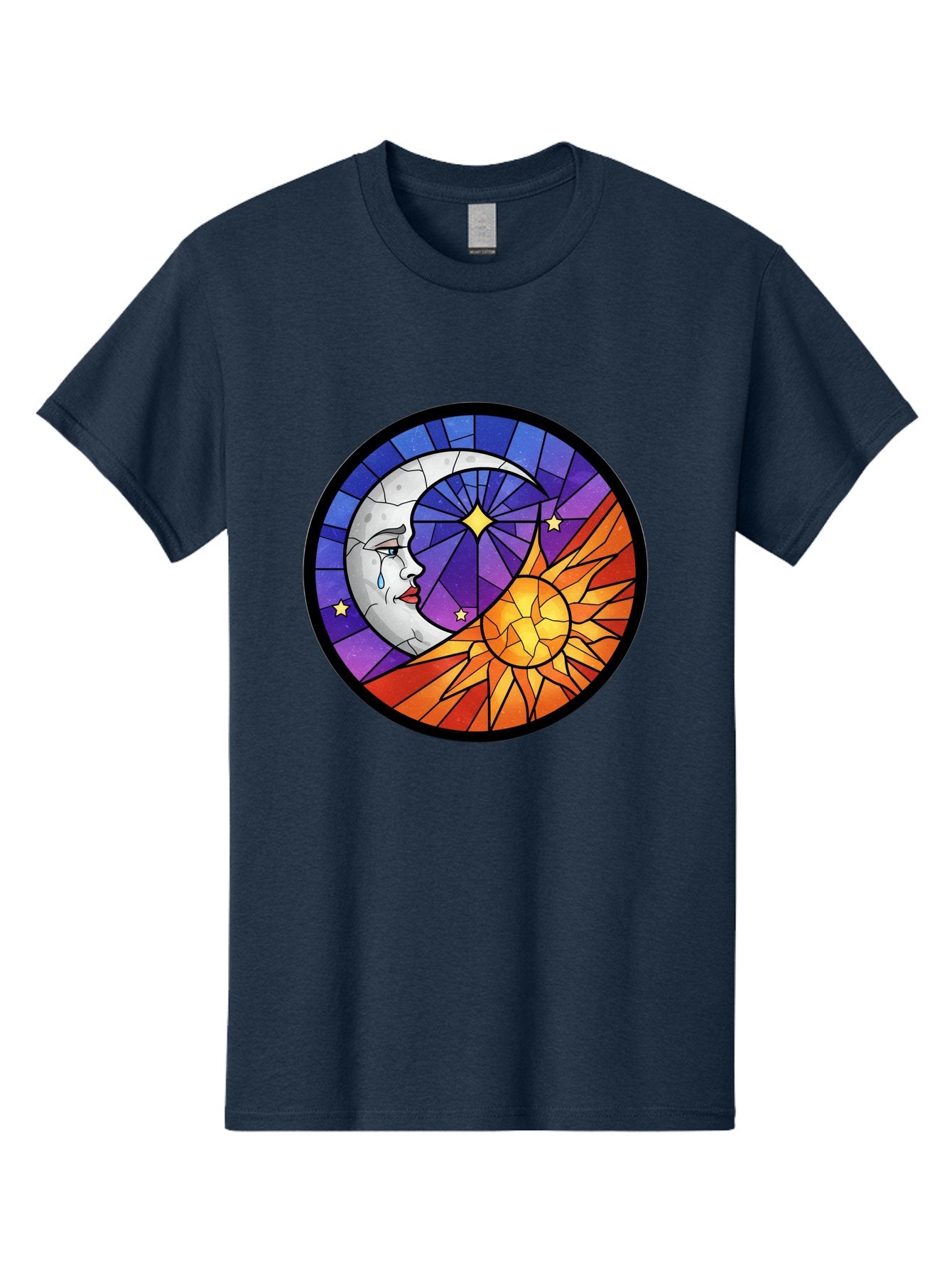 Crying-Moon-Stained-Glass Men'S Graphic Tee, 100% Cotton, Comfortable Casual Summer Wear, Machine Washable, Vintage Camera, Old Camera, Antique Camera, Black Camera, Classic Photography, Photography Equipment, Nostalgic Device, Film Camera, Bak361 6
