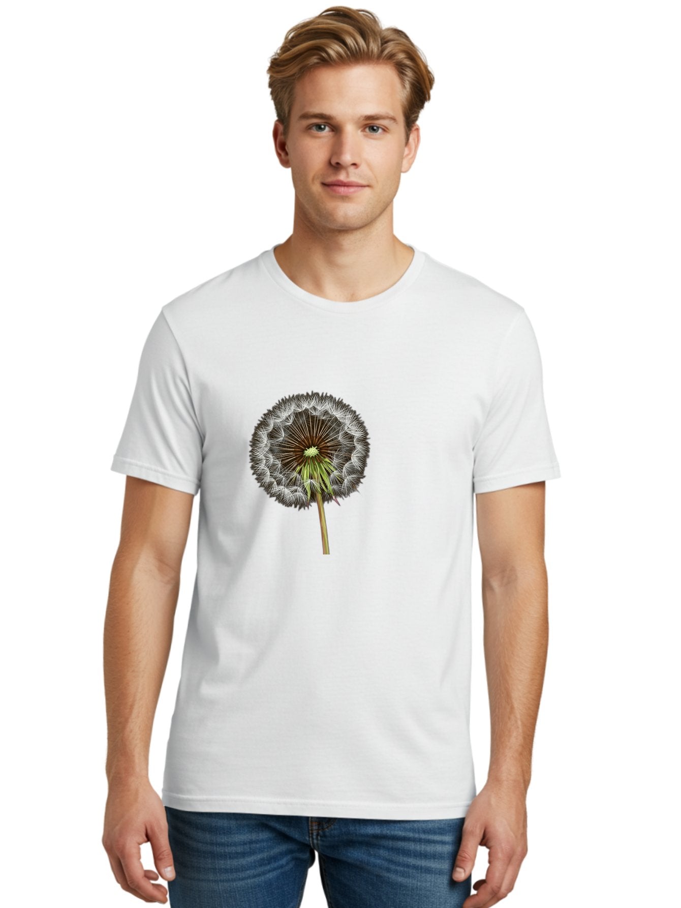 Dandelion-Seedhead Men'S Graphic Tee, 100% Cotton, Comfortable Casual Summer Wear, Machine Washable, Vintage Camera, Old Camera, Antique Camera, Black Camera, Classic Photography, Photography Equipment, Nostalgic Device, Film Camera, Bak399 29