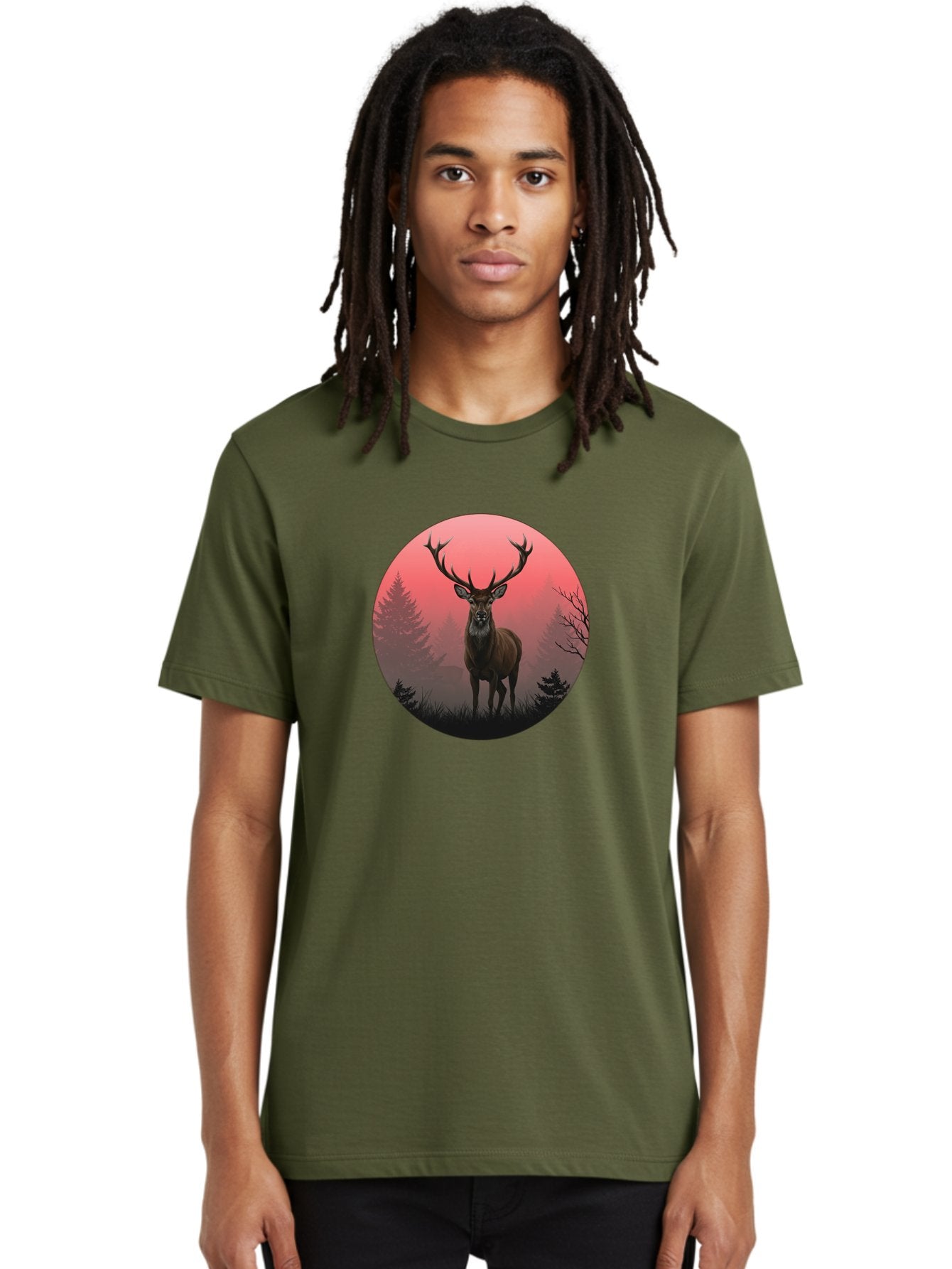 Deer-In-Forest Men'S Graphic Tee, 100% Cotton, Comfortable Casual Summer Wear, Machine Washable, Vintage Camera, Old Camera, Antique Camera, Black Camera, Classic Photography, Photography Equipment, Nostalgic Device, Film Camera, Camera Art Bak402 16
