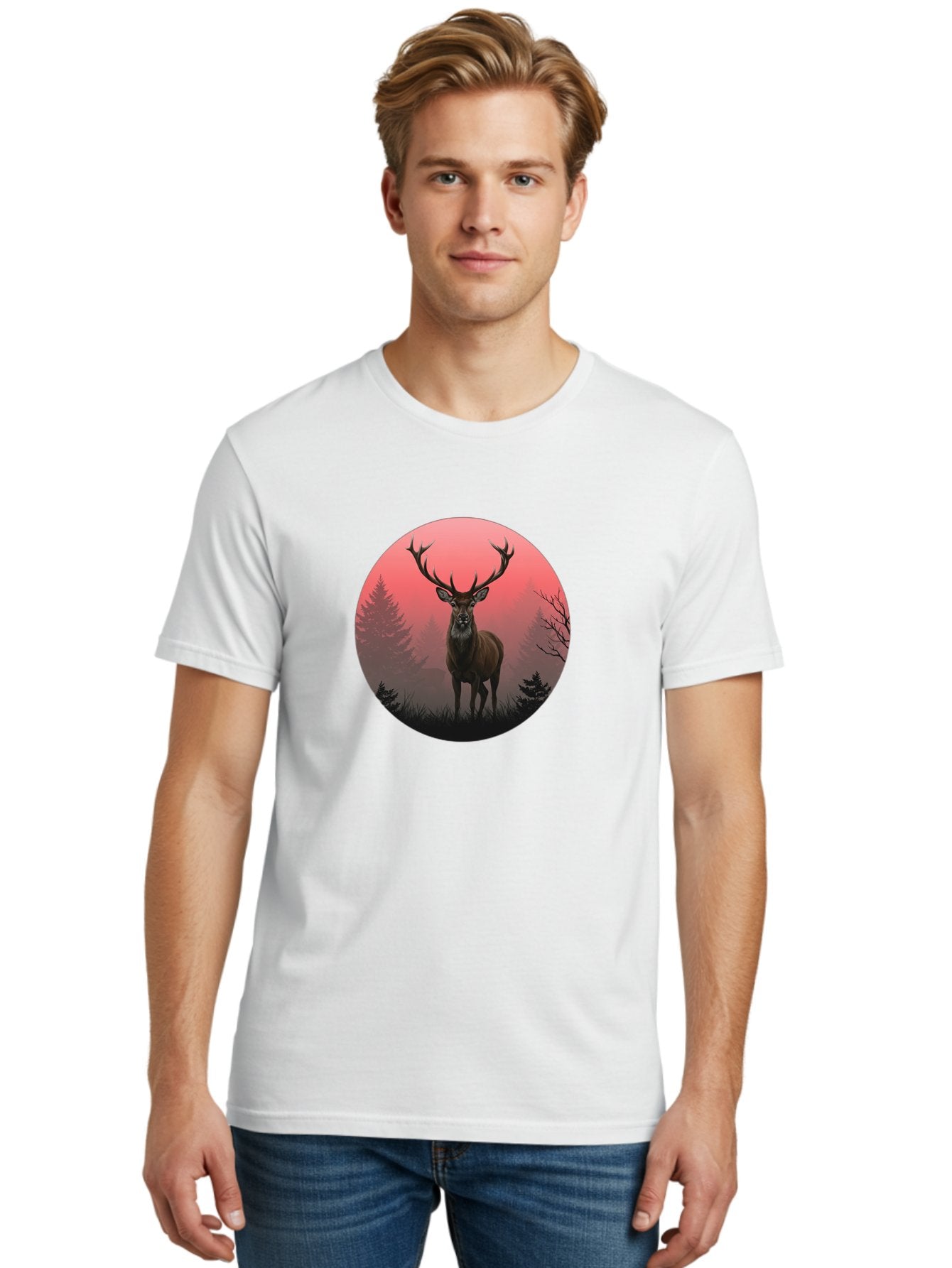 Deer-In-Forest Men'S Graphic Tee, 100% Cotton, Comfortable Casual Summer Wear, Machine Washable, Vintage Camera, Old Camera, Antique Camera, Black Camera, Classic Photography, Photography Equipment, Nostalgic Device, Film Camera, Camera Art Bak402 28
