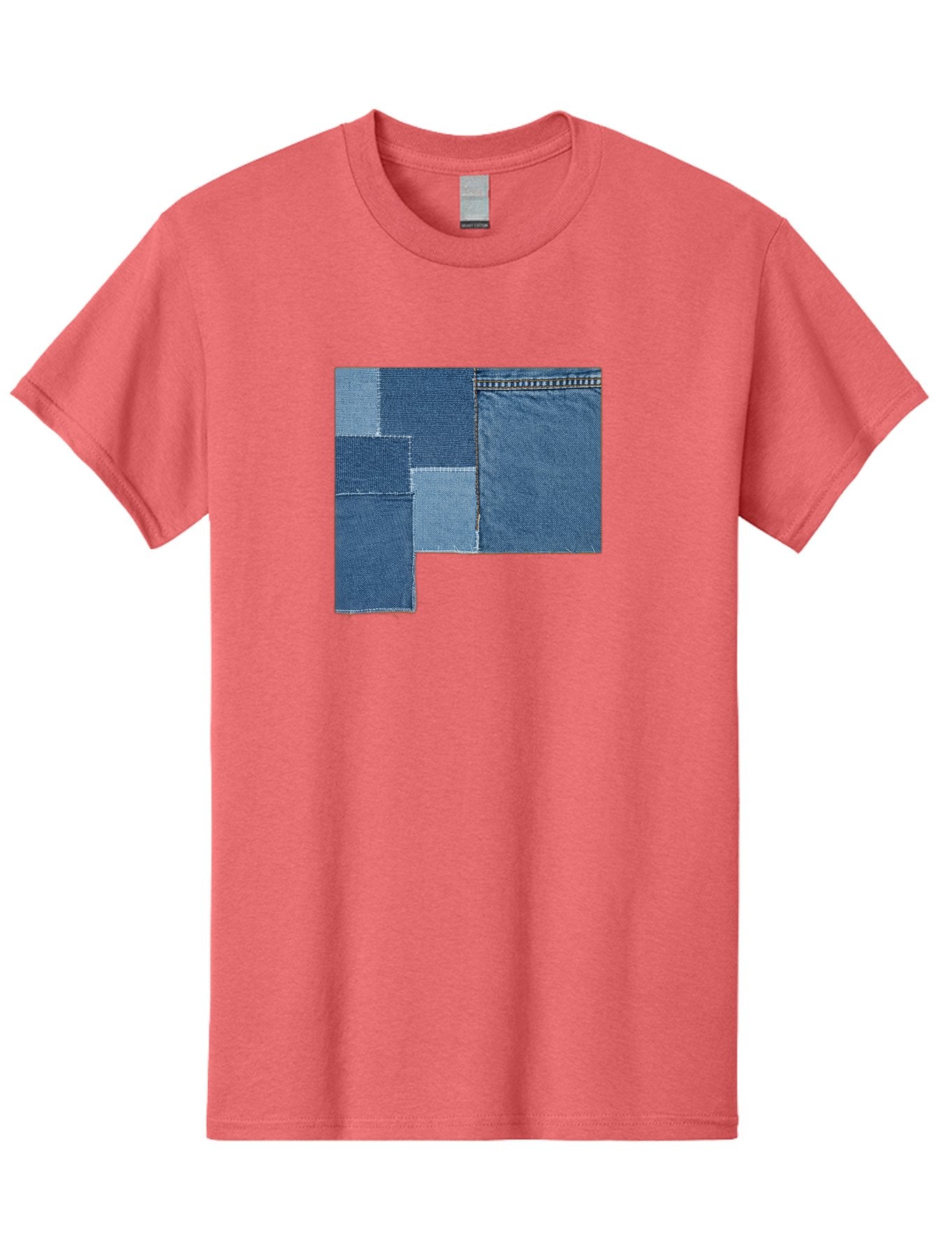 Denim-Patches Men'S Graphic Tee, 100% Cotton, Comfortable Casual Summer Wear, Machine Washable, Vintage Camera, Old Camera, Antique Camera, Black Camera, Classic Photography, Photography Equipment, Nostalgic Device, Film Camera, Camera Art Bak408