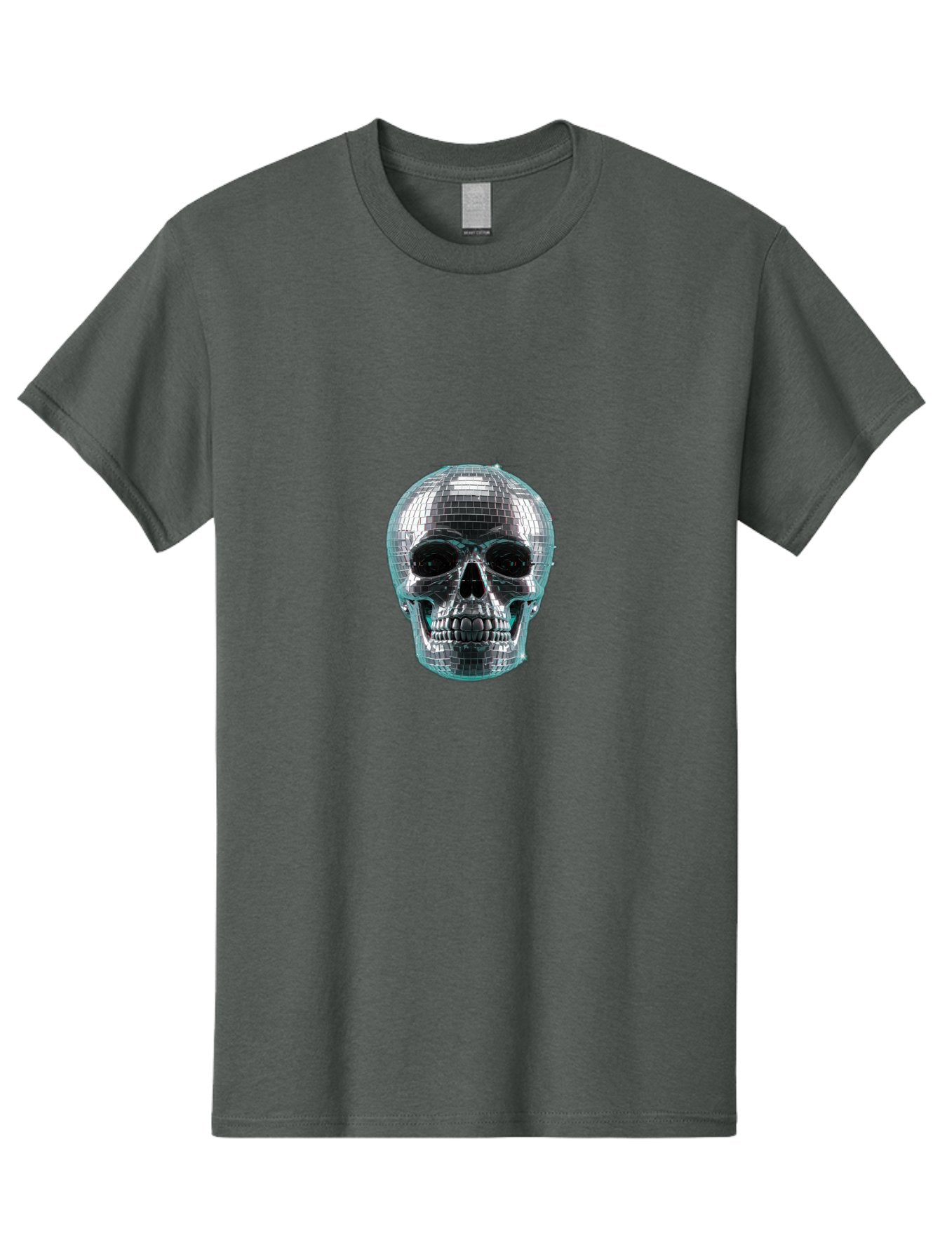 Disco-Ball-Skull-2 Men'S Graphic Tee, 100% Cotton, Comfortable Casual Summer Wear, Machine Washable, Vintage Camera, Old Camera, Antique Camera, Black Camera, Classic Photography, Photography Equipment, Nostalgic Device, Film Camera, Bak422