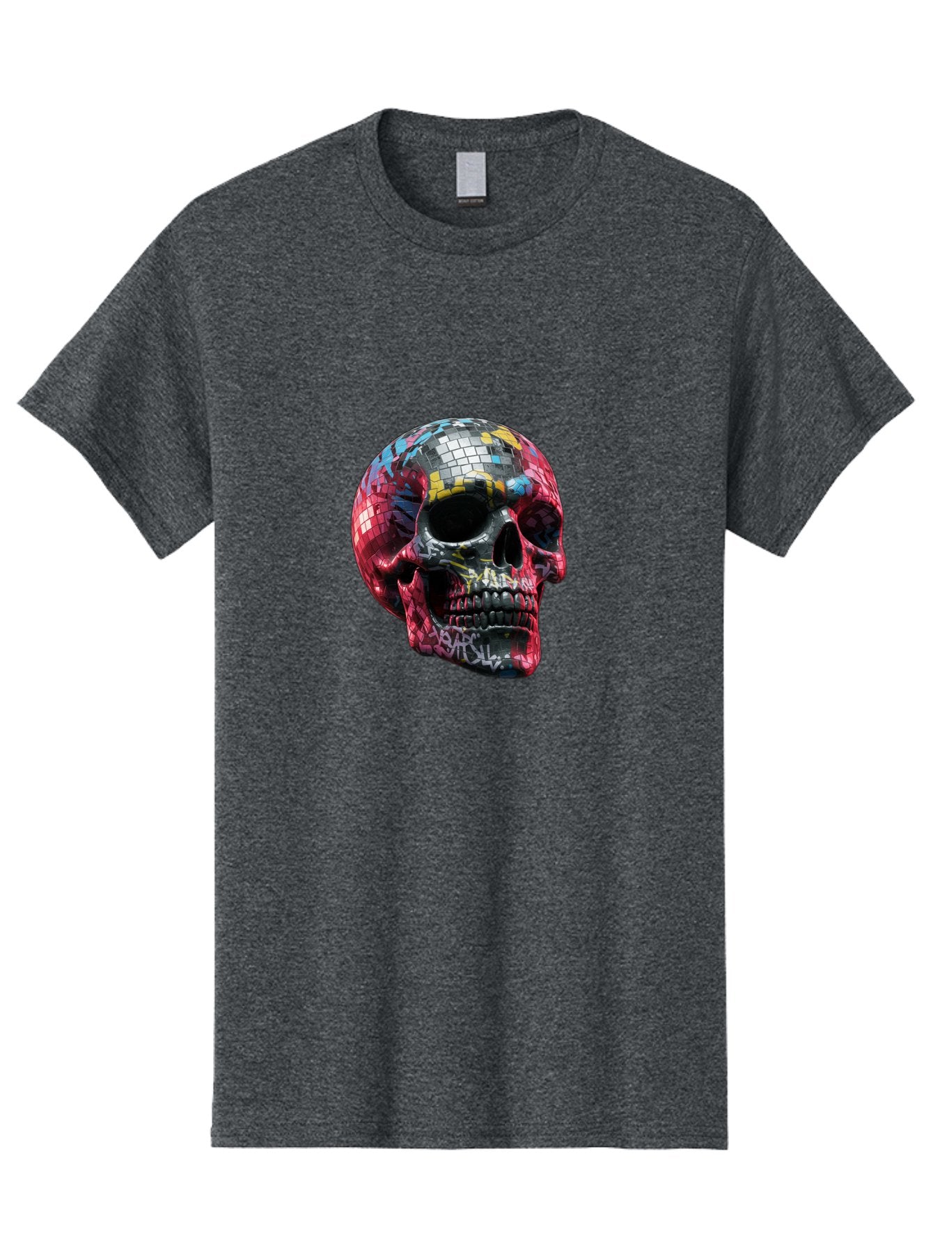 Disco-Ball-Skull-3 Men'S Graphic Tee, 100% Cotton, Comfortable Casual Summer Wear, Machine Washable, Vintage Camera, Old Camera, Antique Camera, Black Camera, Classic Photography, Photography Equipment, Nostalgic Device, Film Camera, Bak423 9