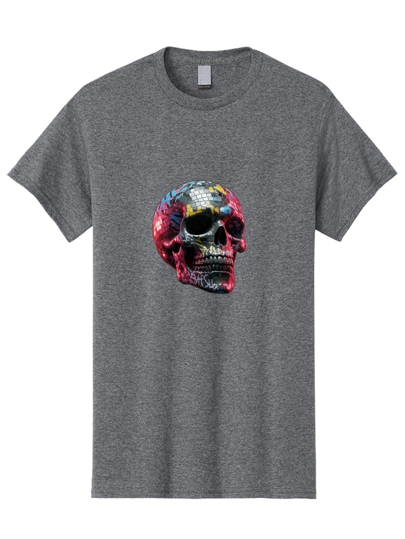 Disco-Ball-Skull-3 Men'S Graphic Tee, 100% Cotton, Comfortable Casual Summer Wear, Machine Washable, Vintage Camera, Old Camera, Antique Camera, Black Camera, Classic Photography, Photography Equipment, Nostalgic Device, Film Camera, Bak423 11
