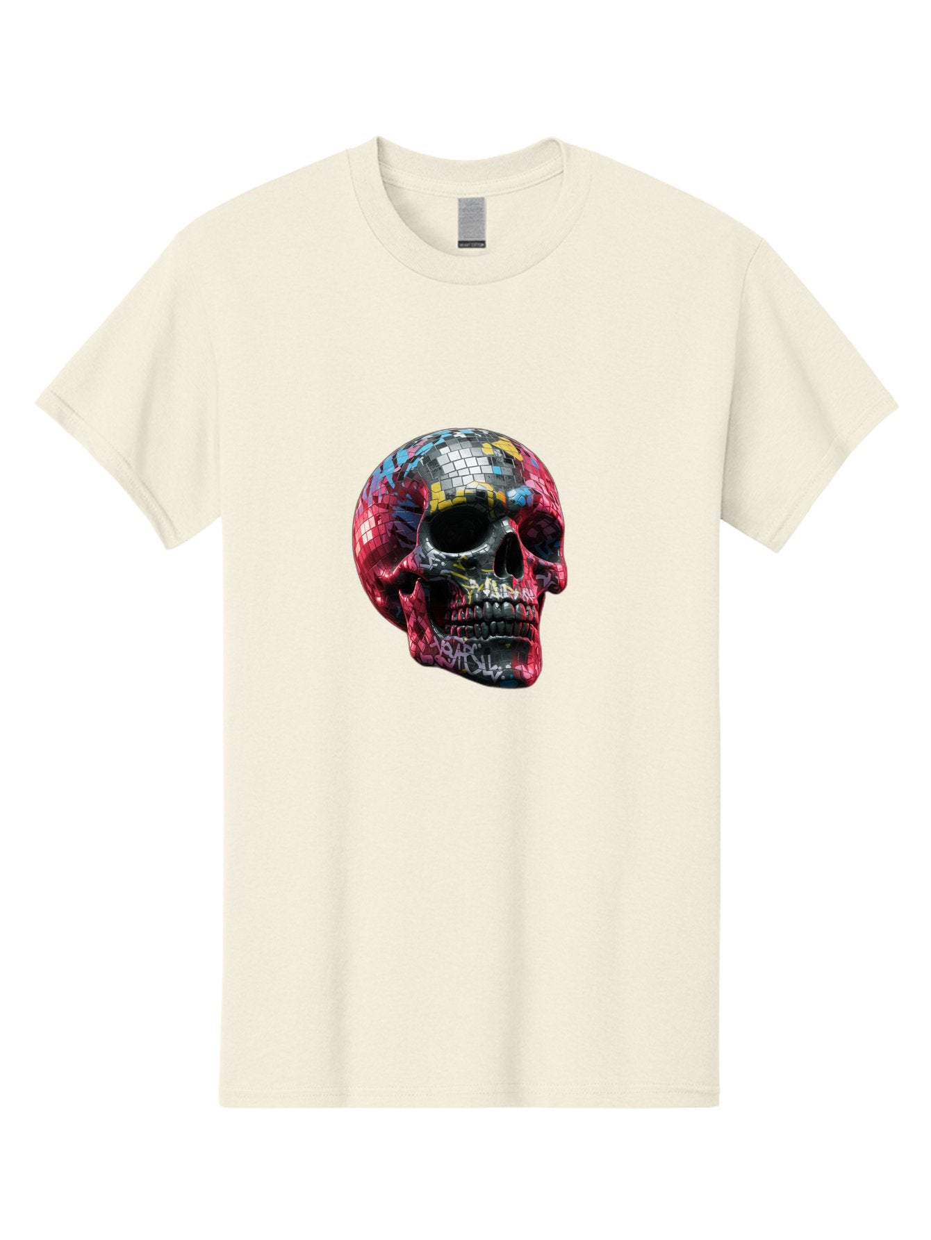Disco-Ball-Skull-3 Men'S Graphic Tee, 100% Cotton, Comfortable Casual Summer Wear, Machine Washable, Vintage Camera, Old Camera, Antique Camera, Black Camera, Classic Photography, Photography Equipment, Nostalgic Device, Film Camera, Bak423 8