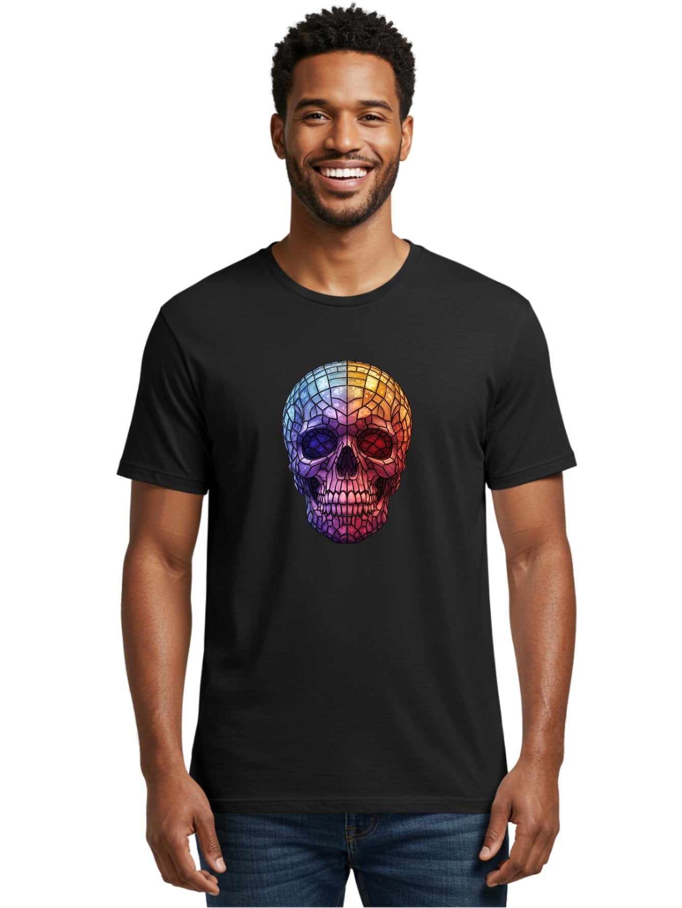Disco-Ball-Skull-4 Men'S Graphic Tee, 100% Cotton, Comfortable Casual Summer Wear, Machine Washable, Vintage Camera, Old Camera, Antique Camera, Black Camera, Classic Photography, Photography Equipment, Nostalgic Device, Film Camera, Bak424 17