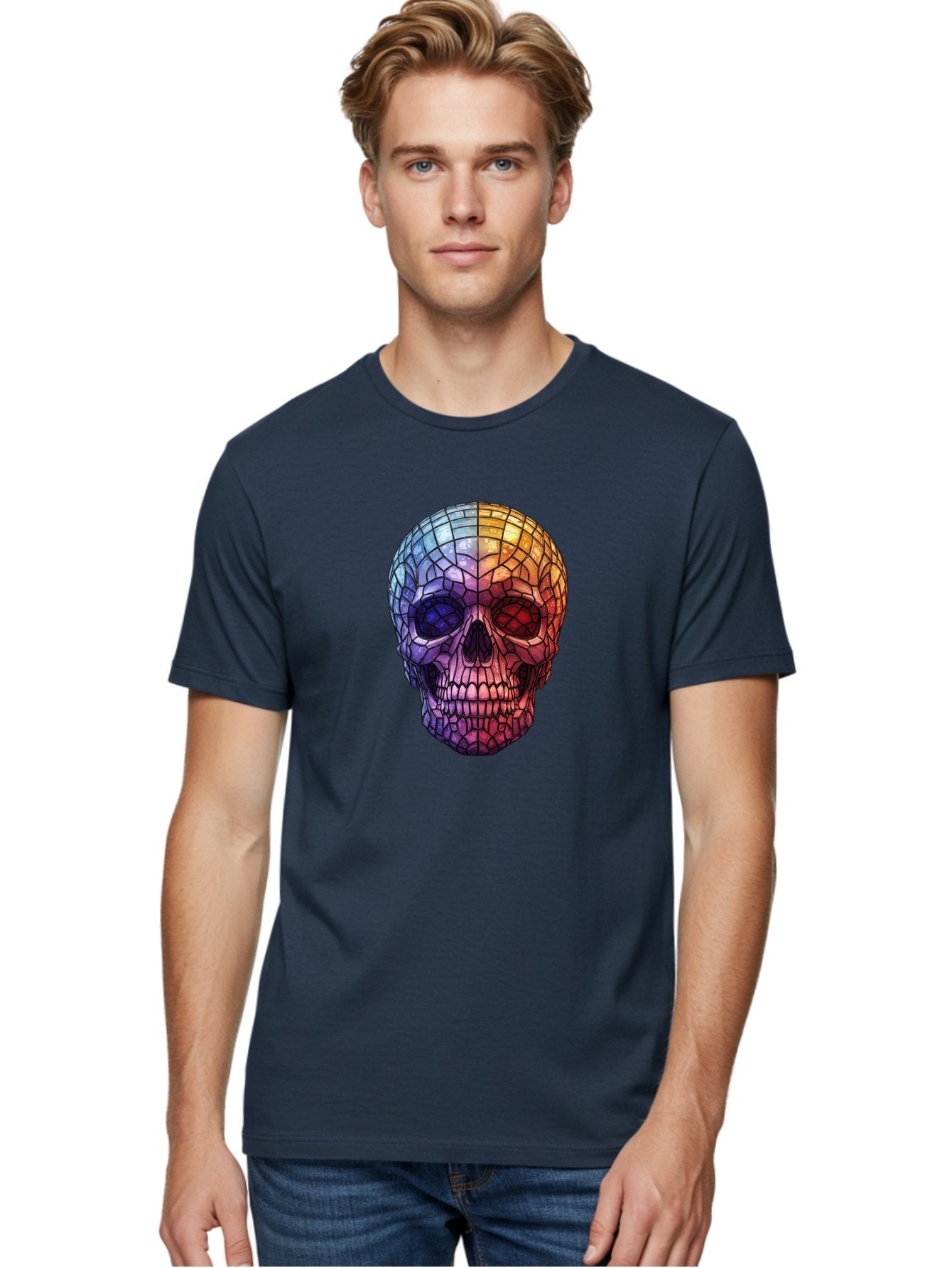Disco-Ball-Skull-4 Men'S Graphic Tee, 100% Cotton, Comfortable Casual Summer Wear, Machine Washable, Vintage Camera, Old Camera, Antique Camera, Black Camera, Classic Photography, Photography Equipment, Nostalgic Device, Film Camera, Bak424 18
