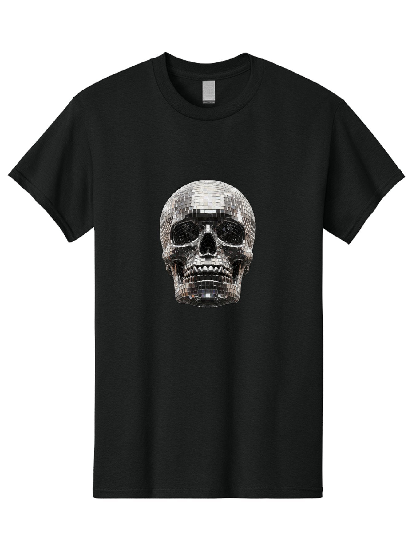 Disco-Ball-Skull Men'S Graphic Tee, 100% Cotton, Comfortable Casual Summer Wear, Machine Washable, Vintage Camera, Old Camera, Antique Camera, Black Camera, Classic Photography, Photography Equipment, Nostalgic Device, Film Camera, Camera Art Bak425
