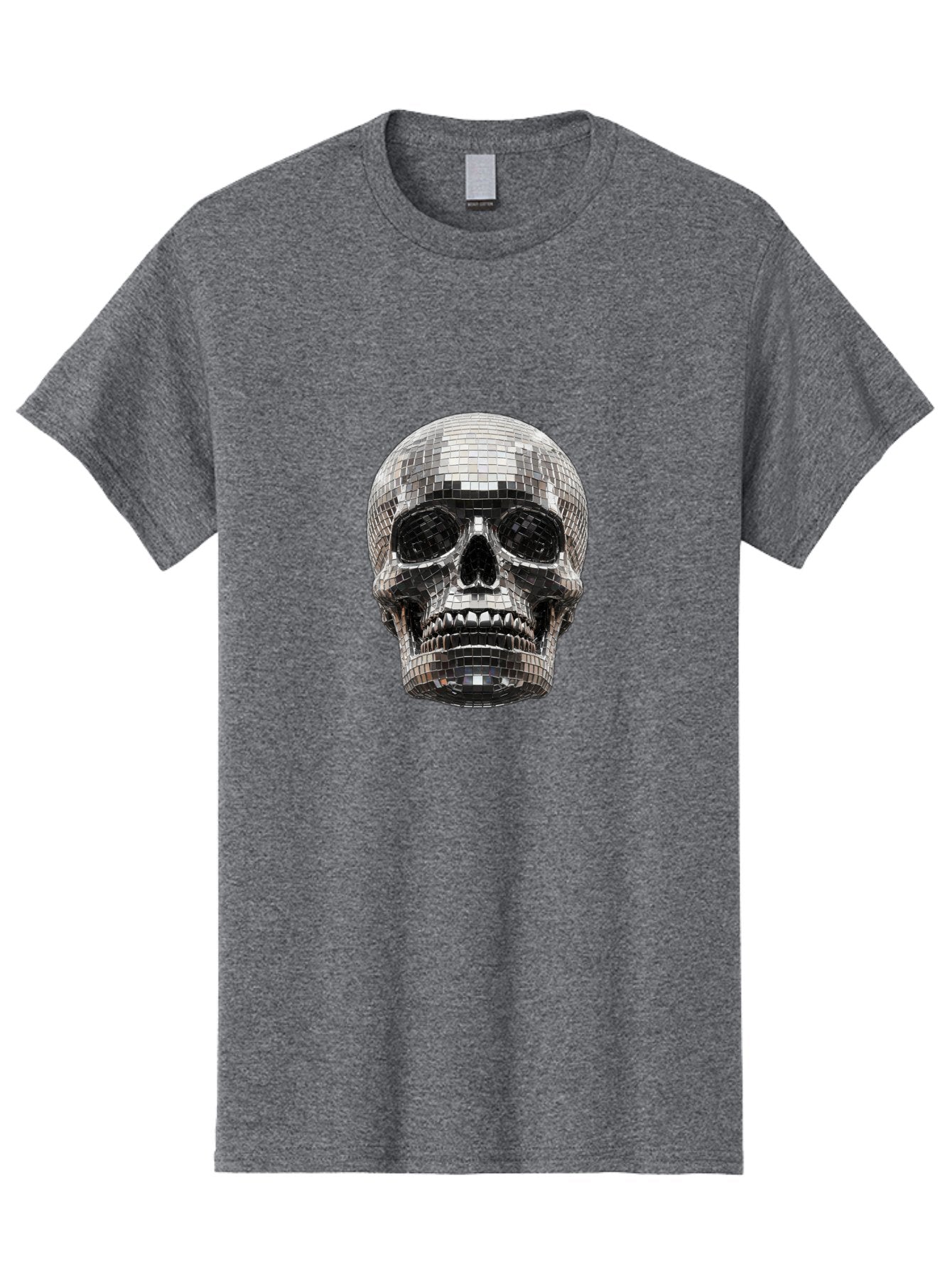 Disco-Ball-Skull Men'S Graphic Tee, 100% Cotton, Comfortable Casual Summer Wear, Machine Washable, Vintage Camera, Old Camera, Antique Camera, Black Camera, Classic Photography, Photography Equipment, Nostalgic Device, Film Camera, Camera Art Bak425 3