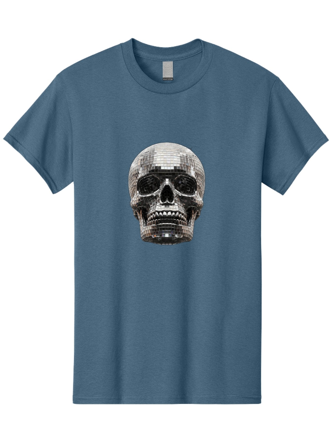 Disco-Ball-Skull Men'S Graphic Tee, 100% Cotton, Comfortable Casual Summer Wear, Machine Washable, Vintage Camera, Old Camera, Antique Camera, Black Camera, Classic Photography, Photography Equipment, Nostalgic Device, Film Camera, Camera Art Bak425 9