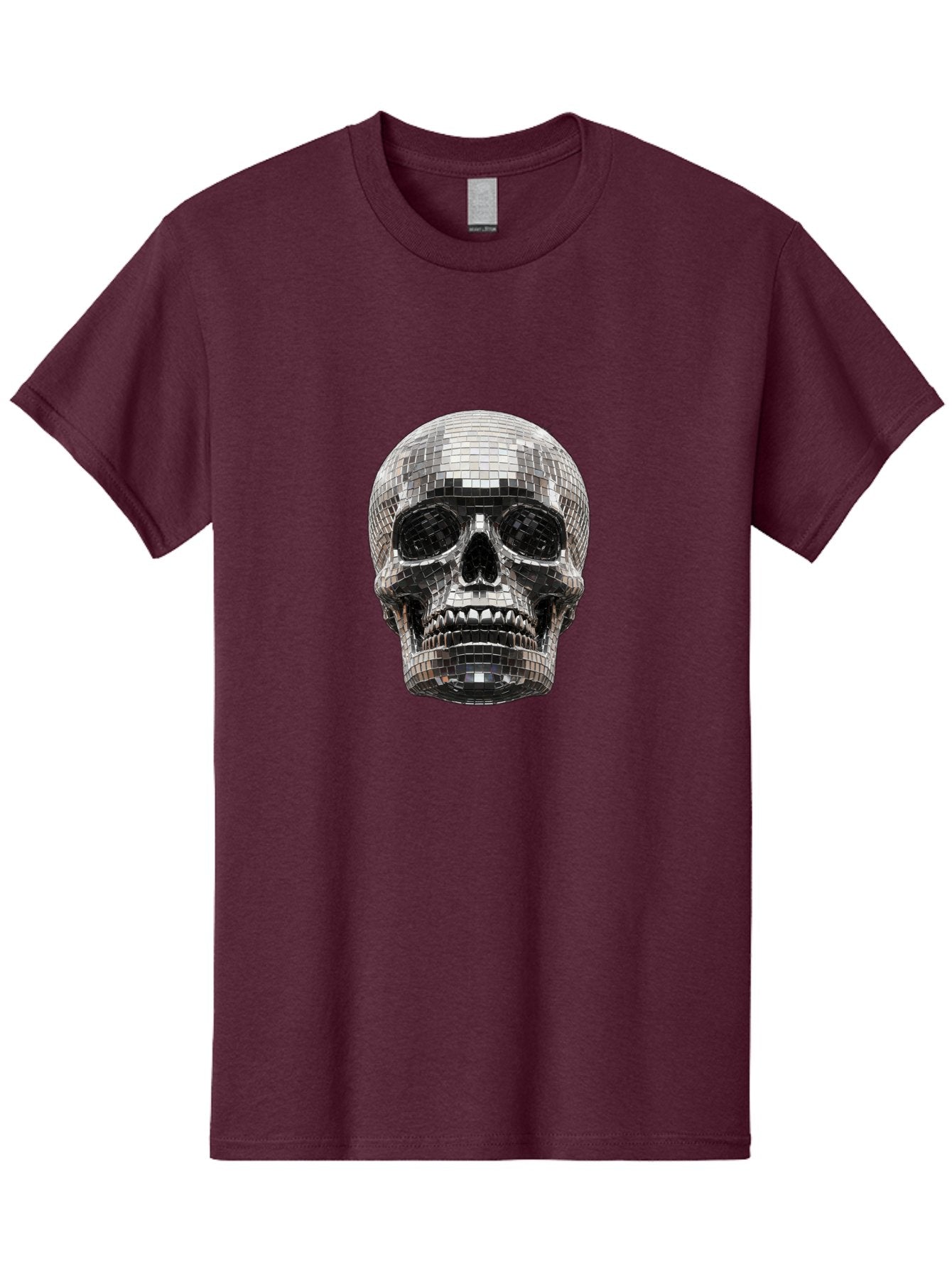 Disco-Ball-Skull Men'S Graphic Tee, 100% Cotton, Comfortable Casual Summer Wear, Machine Washable, Vintage Camera, Old Camera, Antique Camera, Black Camera, Classic Photography, Photography Equipment, Nostalgic Device, Film Camera, Camera Art Bak425 6