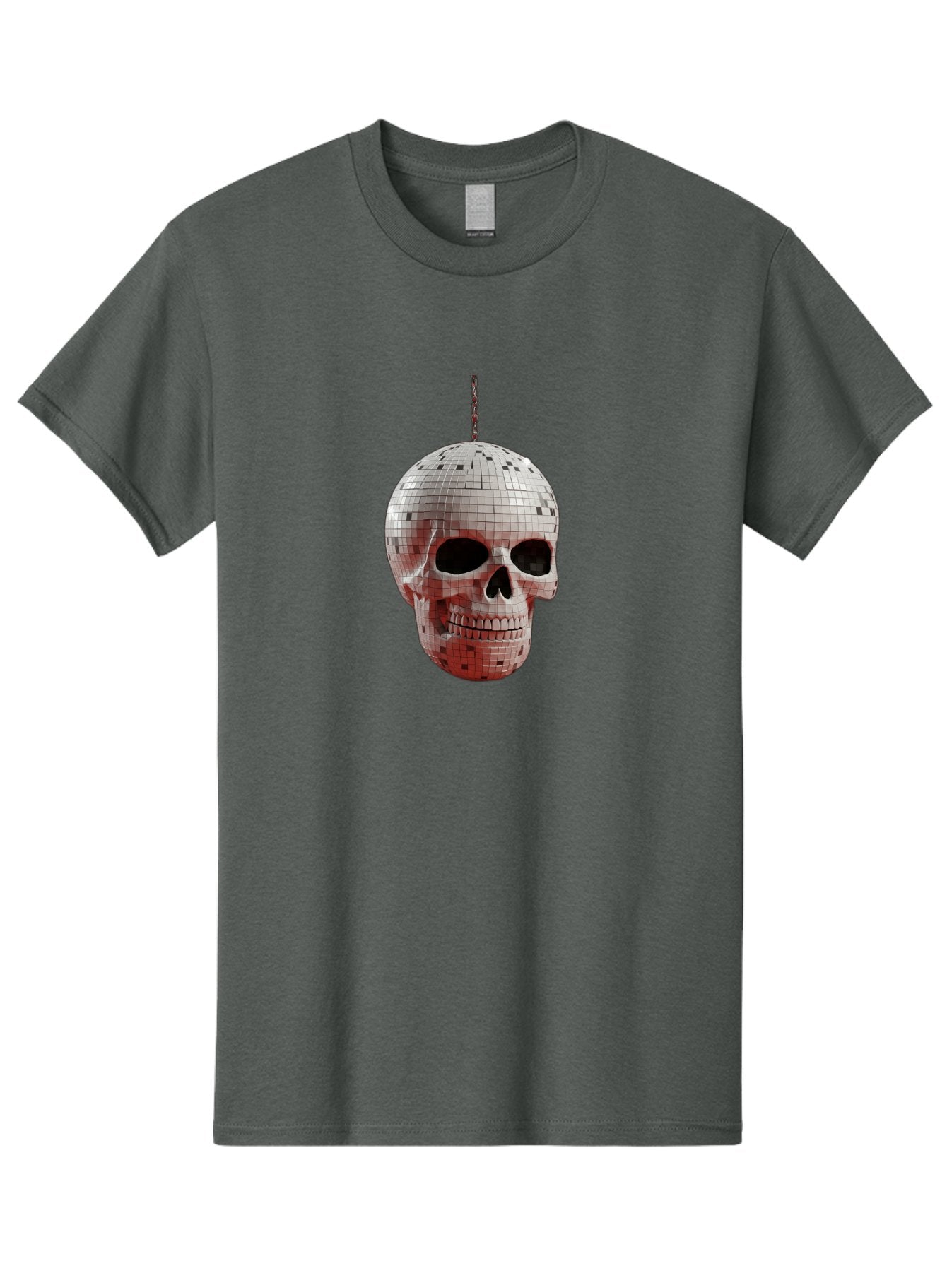 Disco-Skull-1 Men'S Graphic Tee, 100% Cotton, Comfortable Casual Summer Wear, Machine Washable, Vintage Camera, Old Camera, Antique Camera, Black Camera, Classic Photography, Photography Equipment, Nostalgic Device, Film Camera, Camera Art Bak426 3