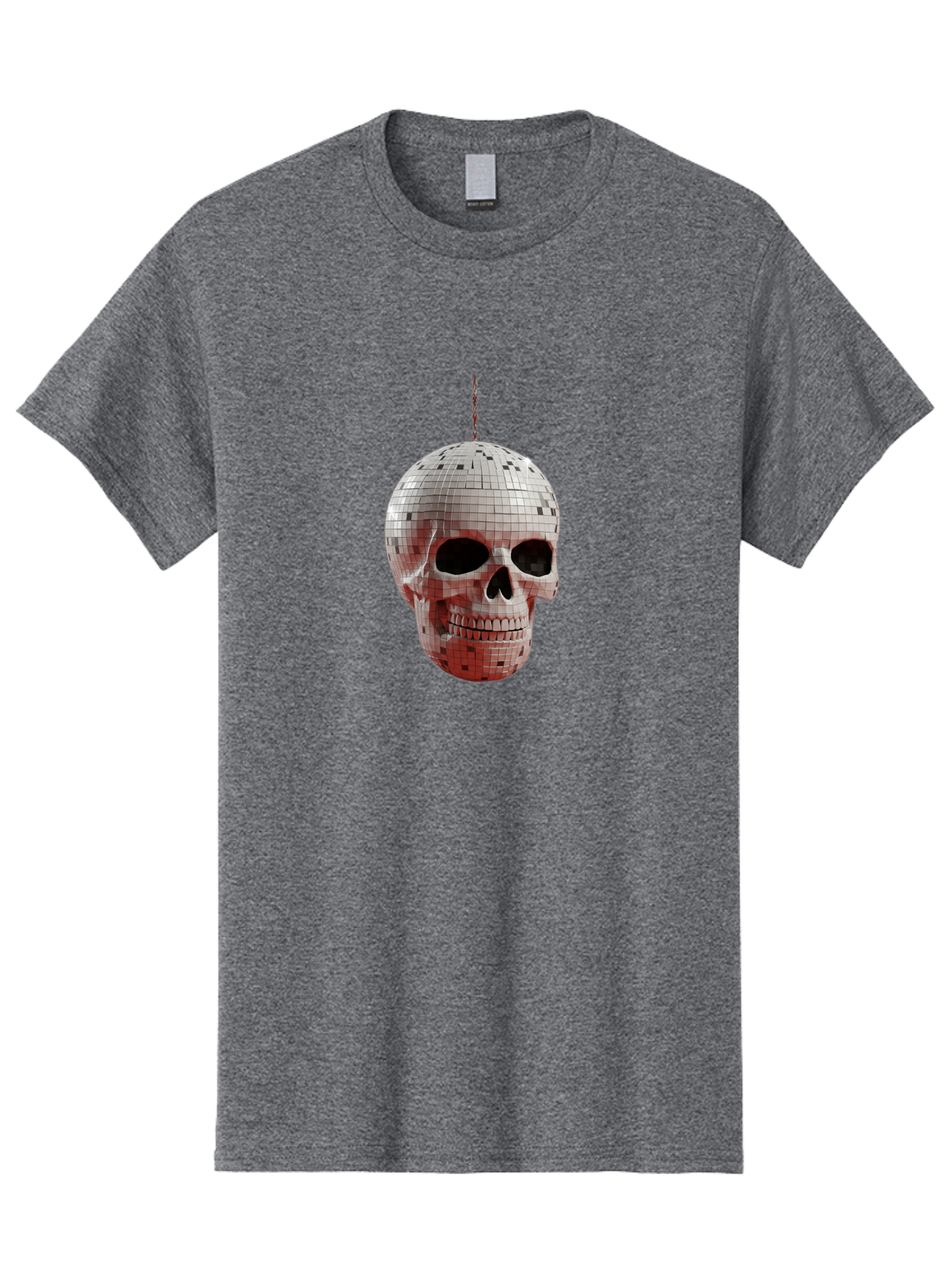 Disco-Skull-1 Men'S Graphic Tee, 100% Cotton, Comfortable Casual Summer Wear, Machine Washable, Vintage Camera, Old Camera, Antique Camera, Black Camera, Classic Photography, Photography Equipment, Nostalgic Device, Film Camera, Camera Art Bak426 7