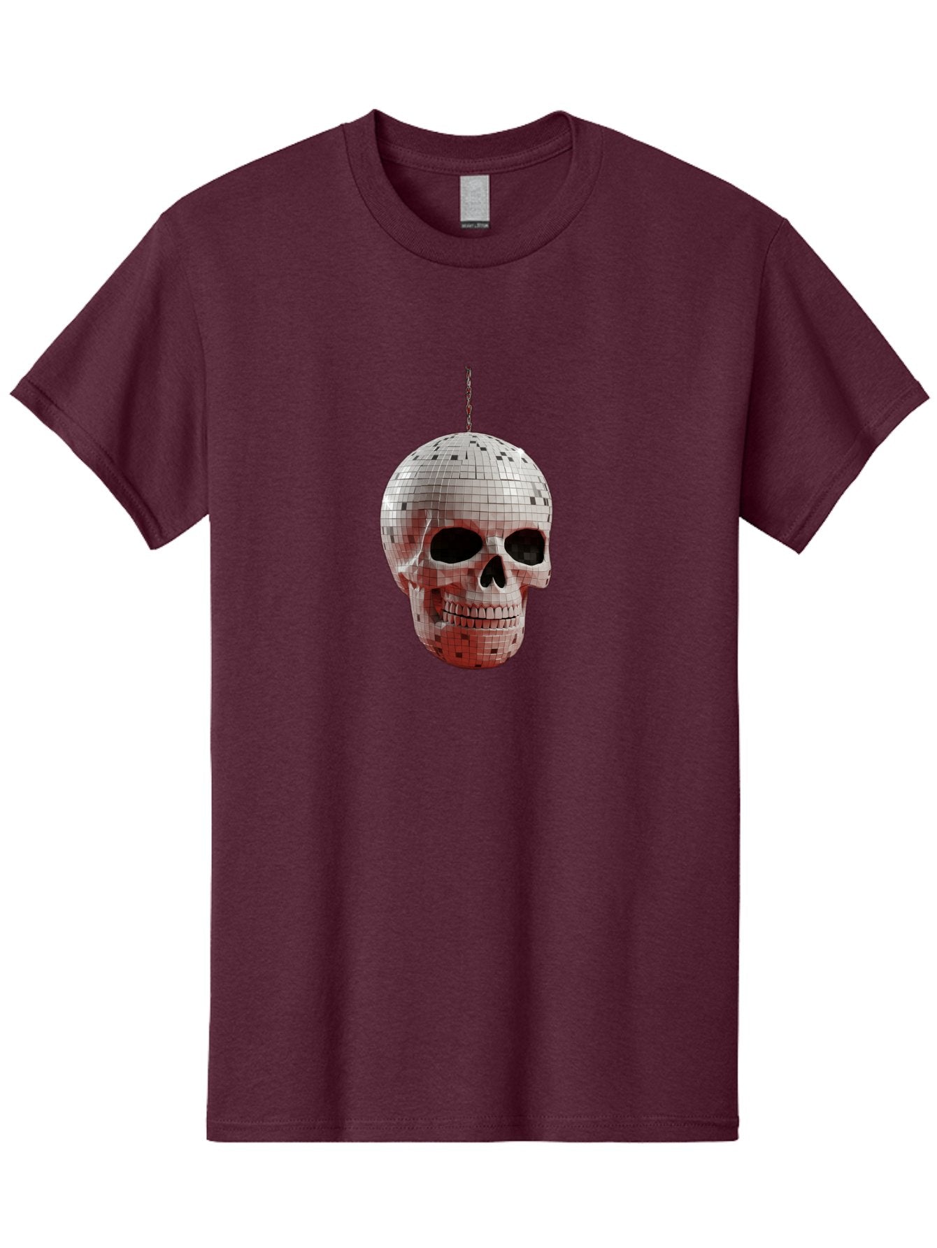 Disco-Skull-1 Men'S Graphic Tee, 100% Cotton, Comfortable Casual Summer Wear, Machine Washable, Vintage Camera, Old Camera, Antique Camera, Black Camera, Classic Photography, Photography Equipment, Nostalgic Device, Film Camera, Camera Art Bak426 5