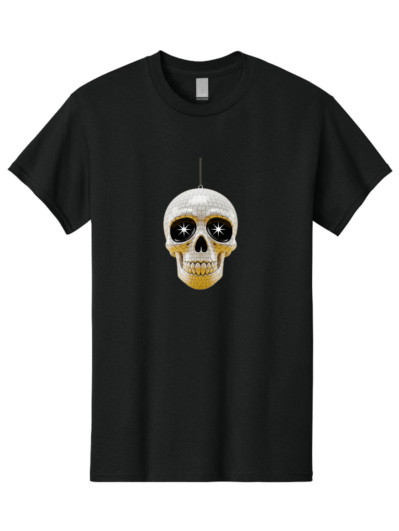 Disco-Skull-2 Men'S Graphic Tee, 100% Cotton, Comfortable Casual Summer Wear, Machine Washable, Vintage Camera, Old Camera, Antique Camera, Black Camera, Classic Photography, Photography Equipment, Nostalgic Device, Film Camera, Camera Art Bak427