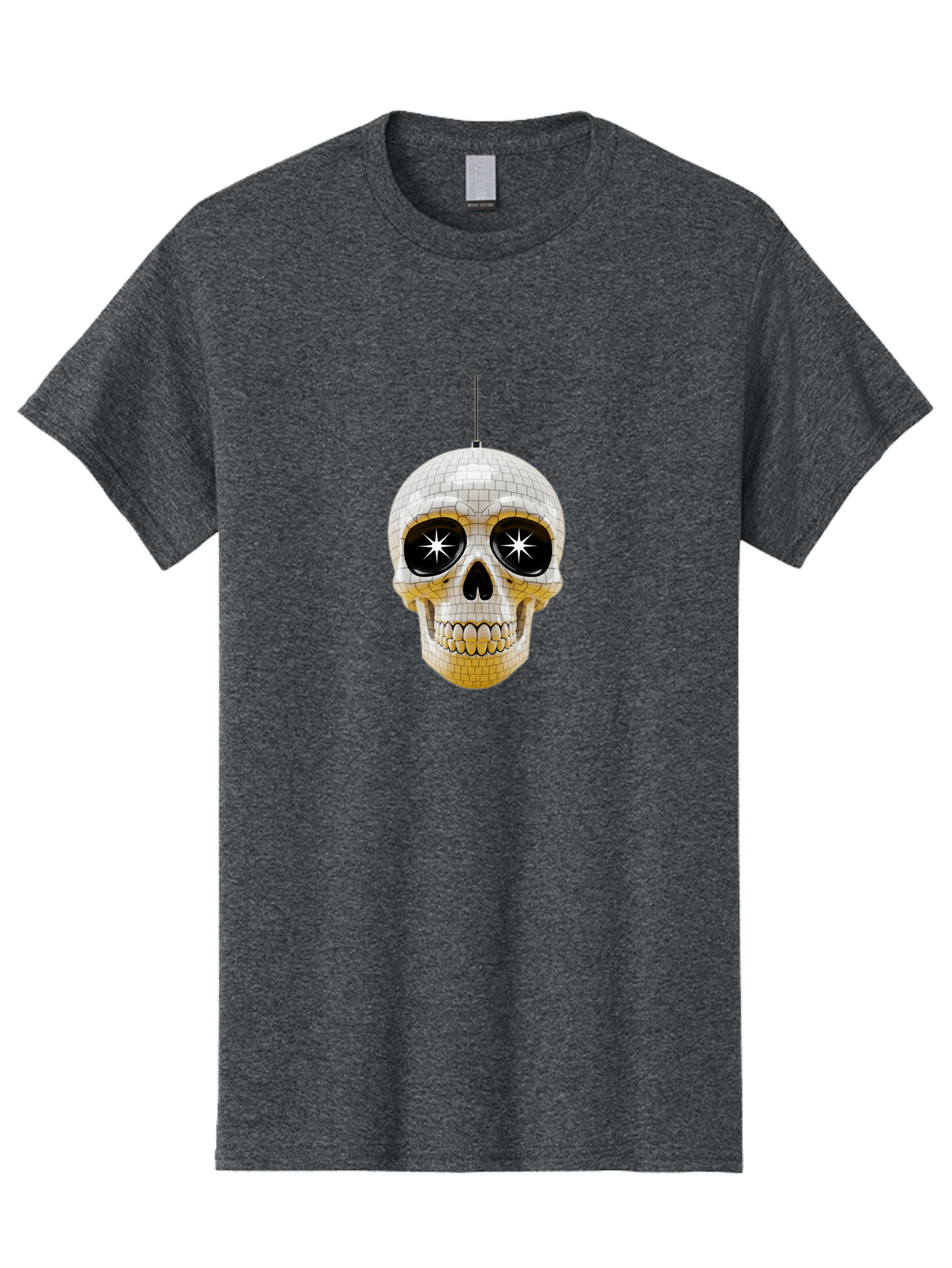 Disco-Skull-2 Men'S Graphic Tee, 100% Cotton, Comfortable Casual Summer Wear, Machine Washable, Vintage Camera, Old Camera, Antique Camera, Black Camera, Classic Photography, Photography Equipment, Nostalgic Device, Film Camera, Camera Art Bak427 5