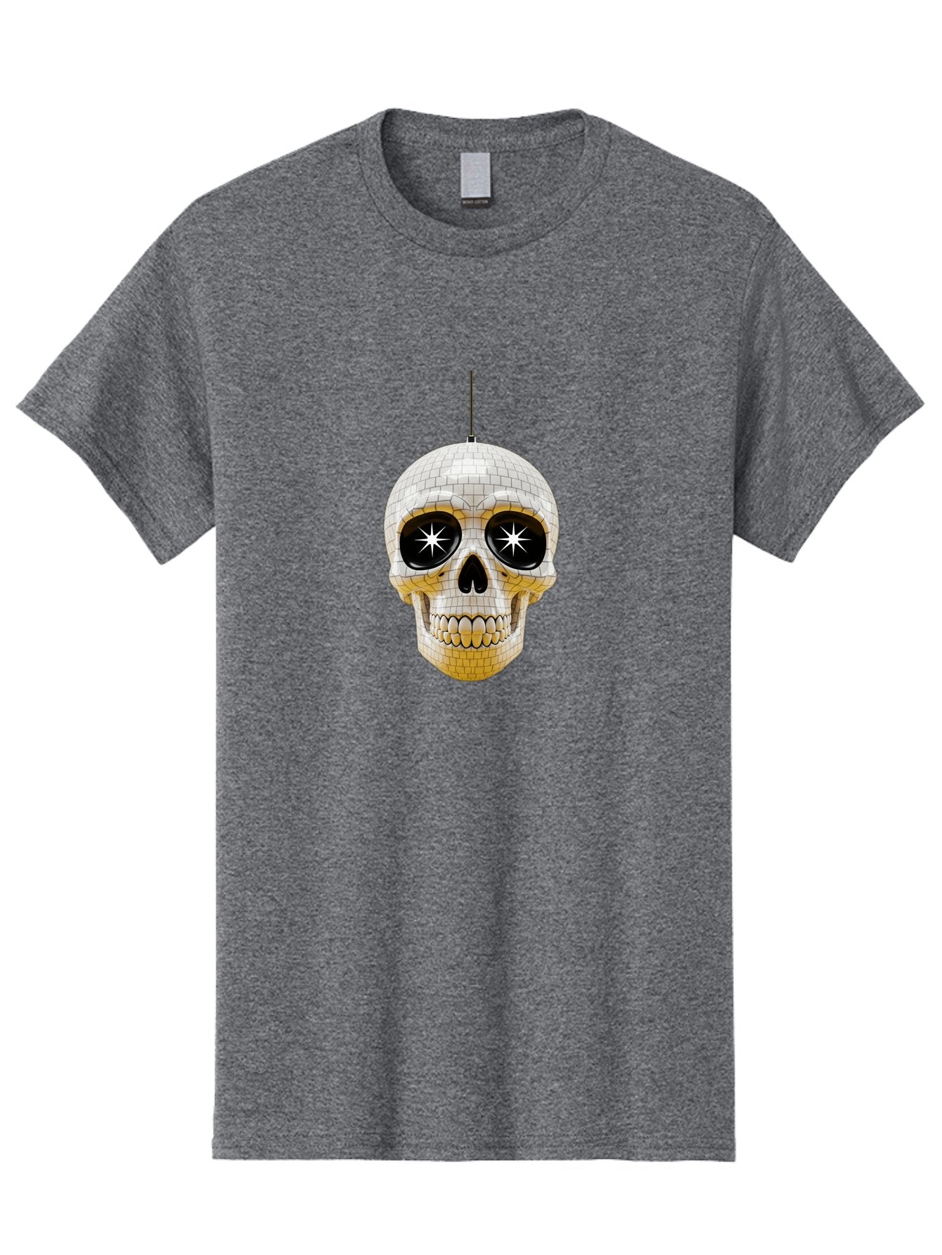 Disco-Skull-2 Men'S Graphic Tee, 100% Cotton, Comfortable Casual Summer Wear, Machine Washable, Vintage Camera, Old Camera, Antique Camera, Black Camera, Classic Photography, Photography Equipment, Nostalgic Device, Film Camera, Camera Art Bak427 5