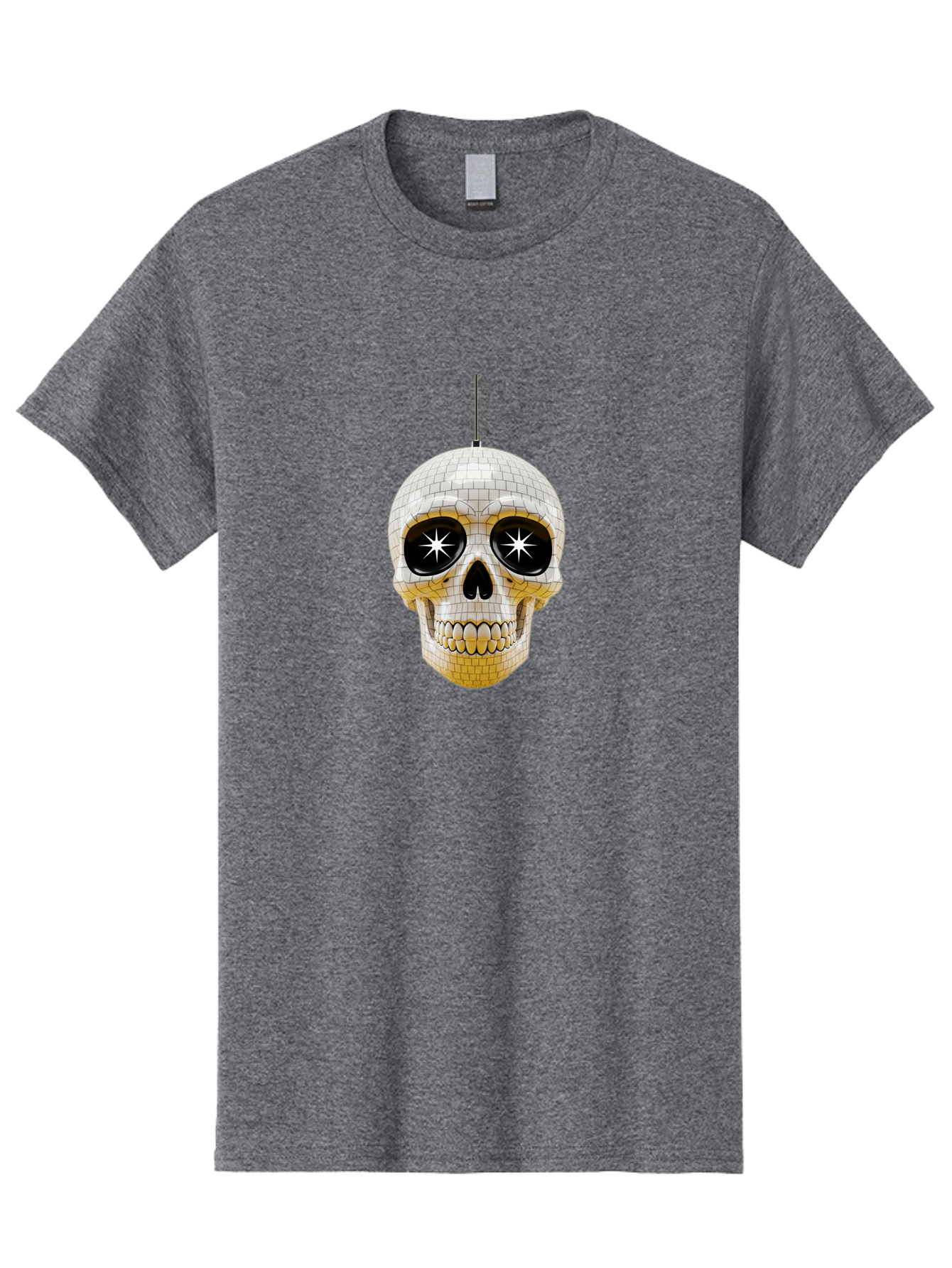 Disco-Skull-2 Men'S Graphic Tee, 100% Cotton, Comfortable Casual Summer Wear, Machine Washable, Vintage Camera, Old Camera, Antique Camera, Black Camera, Classic Photography, Photography Equipment, Nostalgic Device, Film Camera, Camera Art Bak427 8