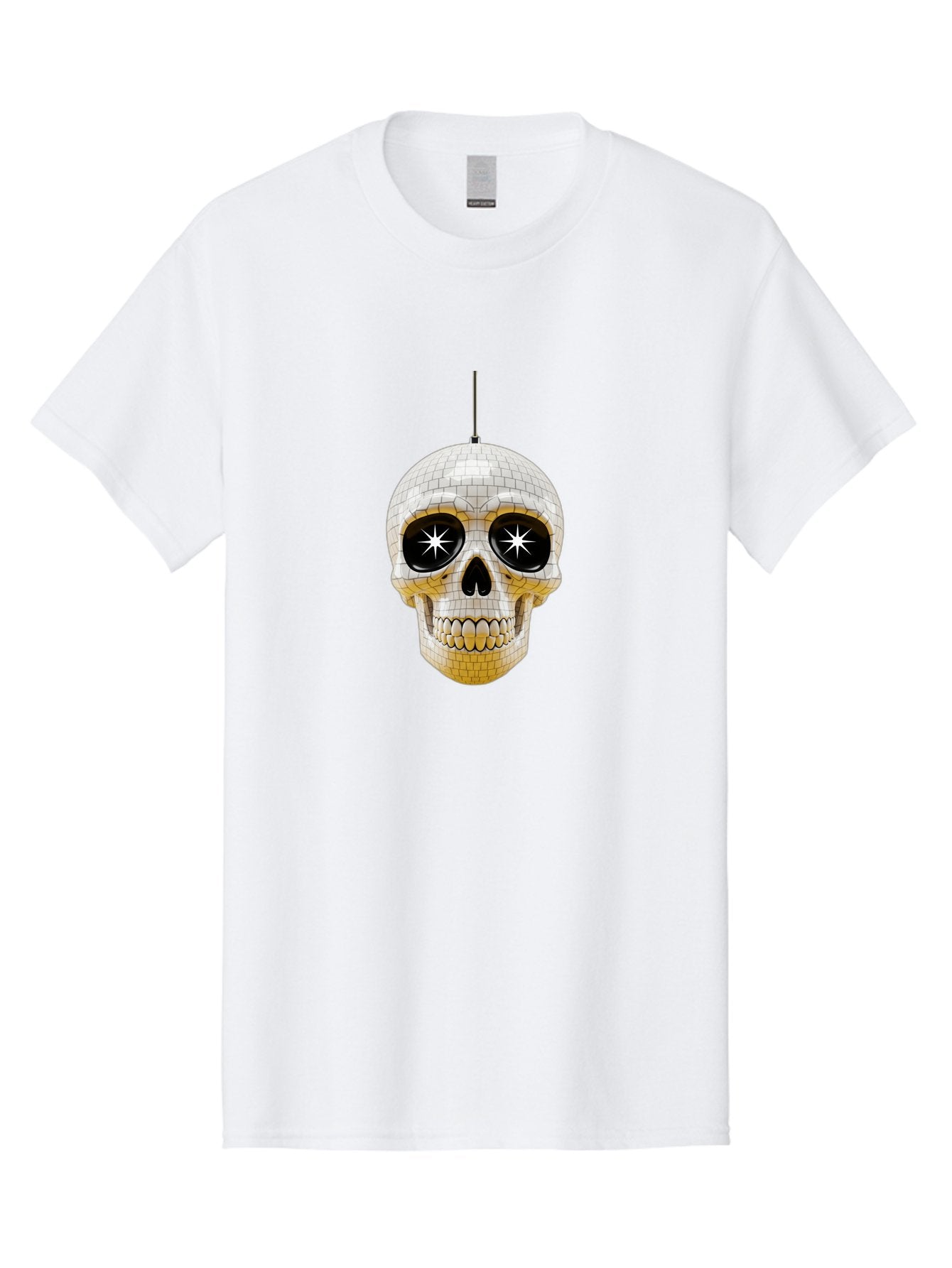 Disco-Skull-2 Men'S Graphic Tee, 100% Cotton, Comfortable Casual Summer Wear, Machine Washable, Vintage Camera, Old Camera, Antique Camera, Black Camera, Classic Photography, Photography Equipment, Nostalgic Device, Film Camera, Camera Art Bak427 3