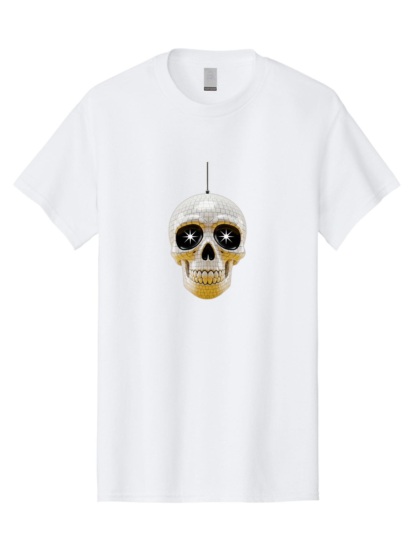 Disco-Skull-2 Men'S Graphic Tee, 100% Cotton, Comfortable Casual Summer Wear, Machine Washable, Vintage Camera, Old Camera, Antique Camera, Black Camera, Classic Photography, Photography Equipment, Nostalgic Device, Film Camera, Camera Art Bak427 9