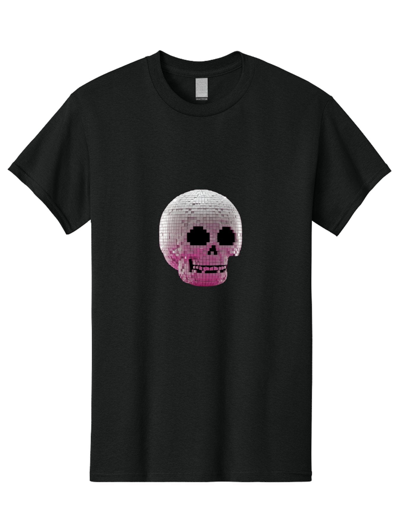 Disco-Skull-3 Men'S Graphic Tee, 100% Cotton, Comfortable Casual Summer Wear, Machine Washable, Vintage Camera, Old Camera, Antique Camera, Black Camera, Classic Photography, Photography Equipment, Nostalgic Device, Film Camera, Camera Art Bak428 5