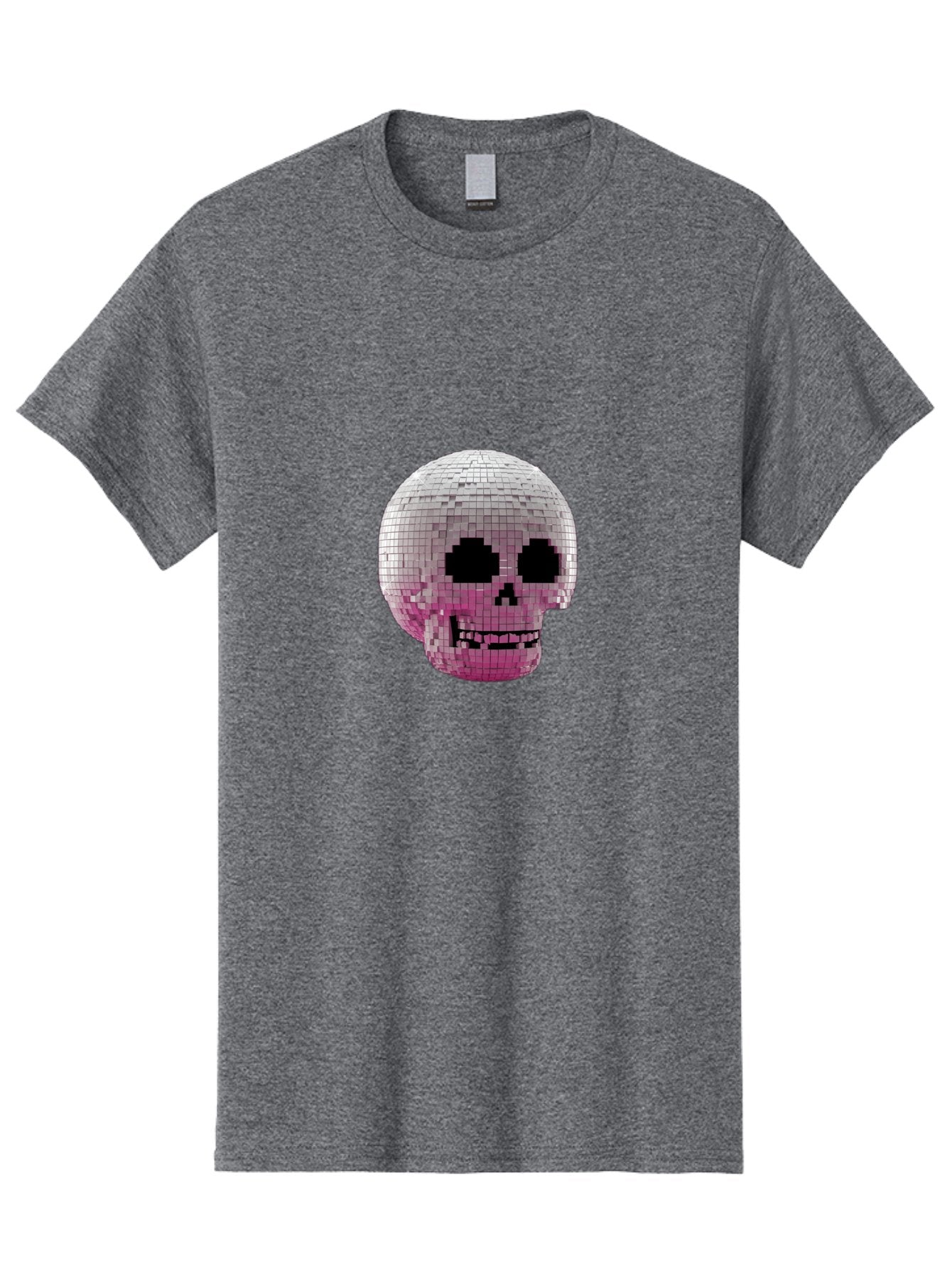 Disco-Skull-3 Men'S Graphic Tee, 100% Cotton, Comfortable Casual Summer Wear, Machine Washable, Vintage Camera, Old Camera, Antique Camera, Black Camera, Classic Photography, Photography Equipment, Nostalgic Device, Film Camera, Camera Art Bak428 4