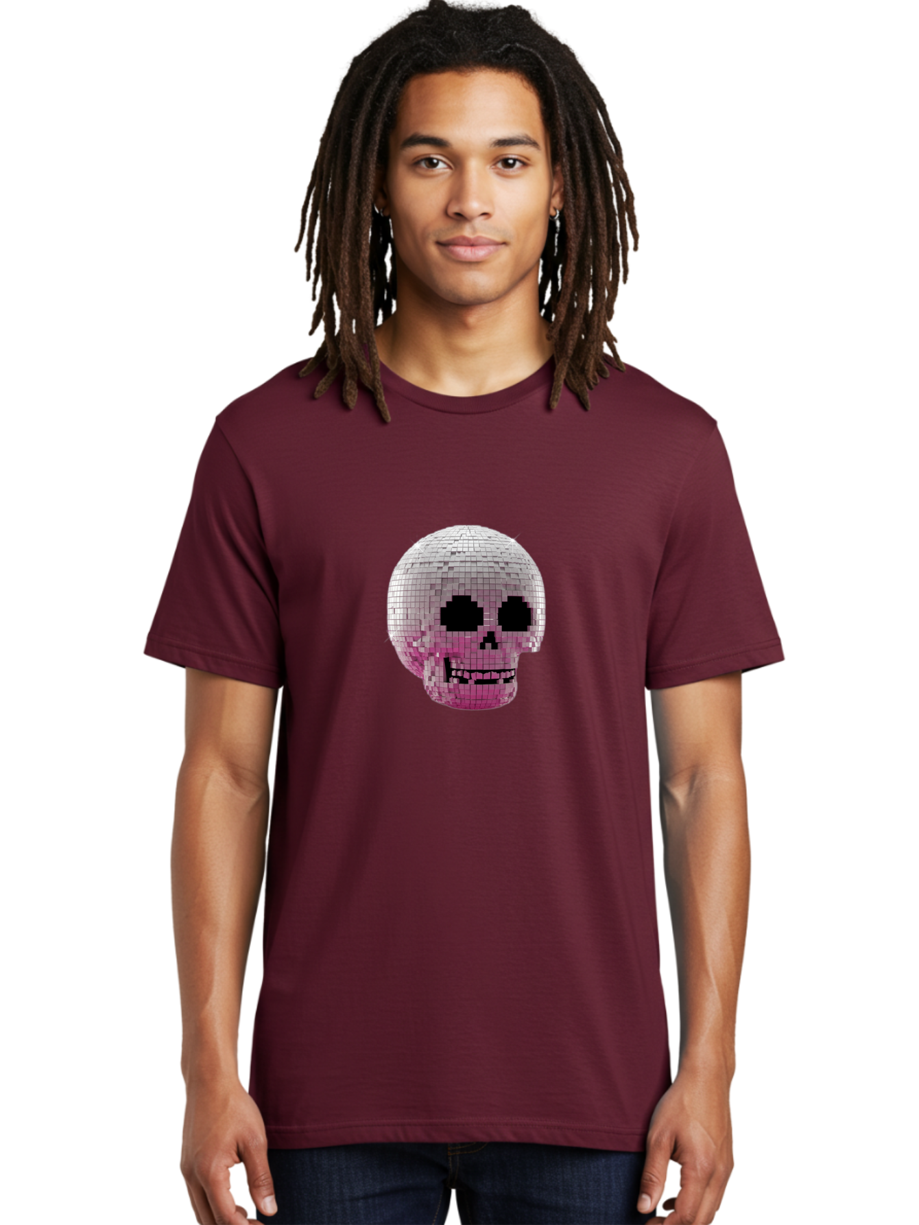 Disco-Skull-3 Men'S Graphic Tee, 100% Cotton, Comfortable Casual Summer Wear, Machine Washable, Vintage Camera, Old Camera, Antique Camera, Black Camera, Classic Photography, Photography Equipment, Nostalgic Device, Film Camera, Camera Art Bak428 22