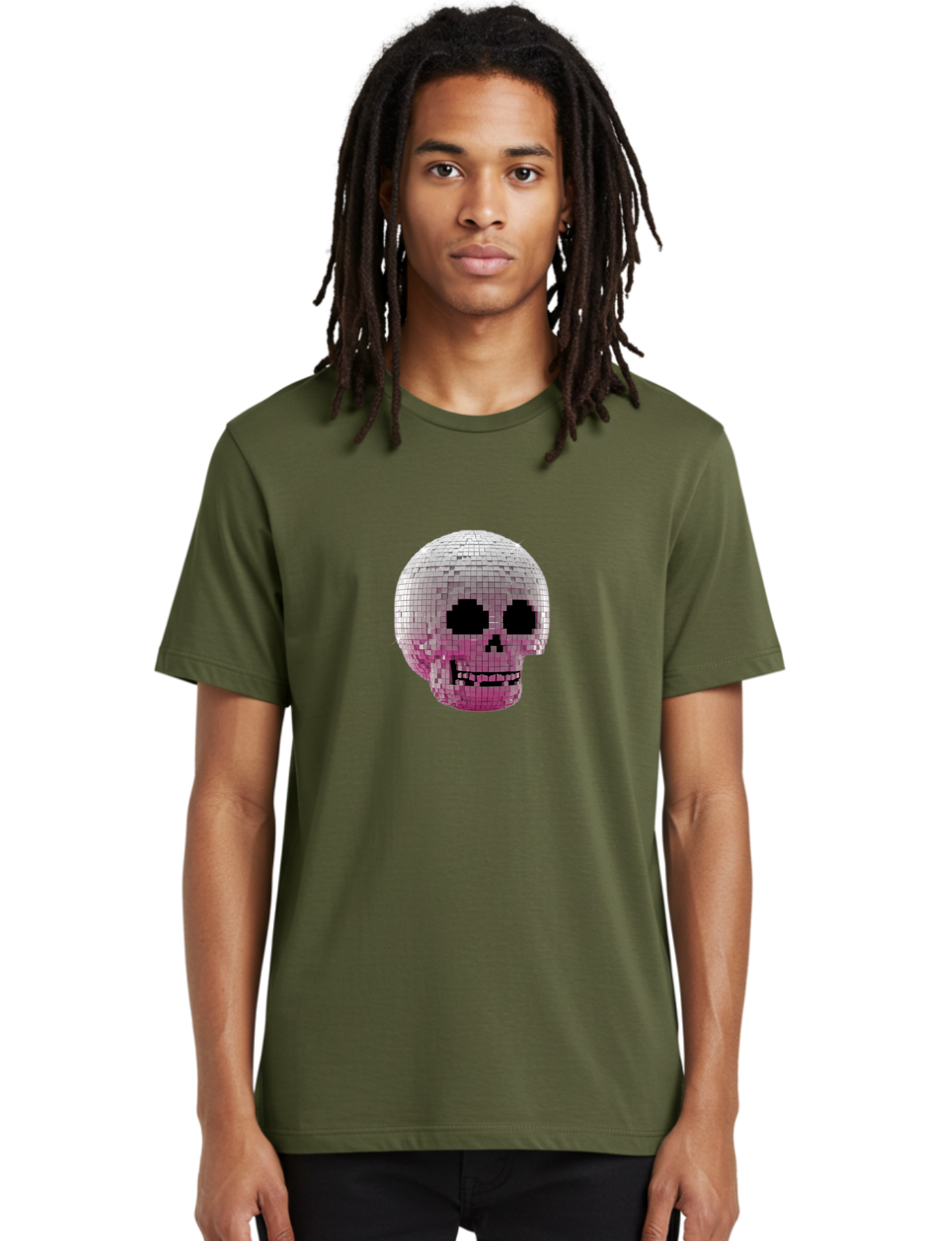 Disco-Skull-3 Men'S Graphic Tee, 100% Cotton, Comfortable Casual Summer Wear, Machine Washable, Vintage Camera, Old Camera, Antique Camera, Black Camera, Classic Photography, Photography Equipment, Nostalgic Device, Film Camera, Camera Art Bak428 26