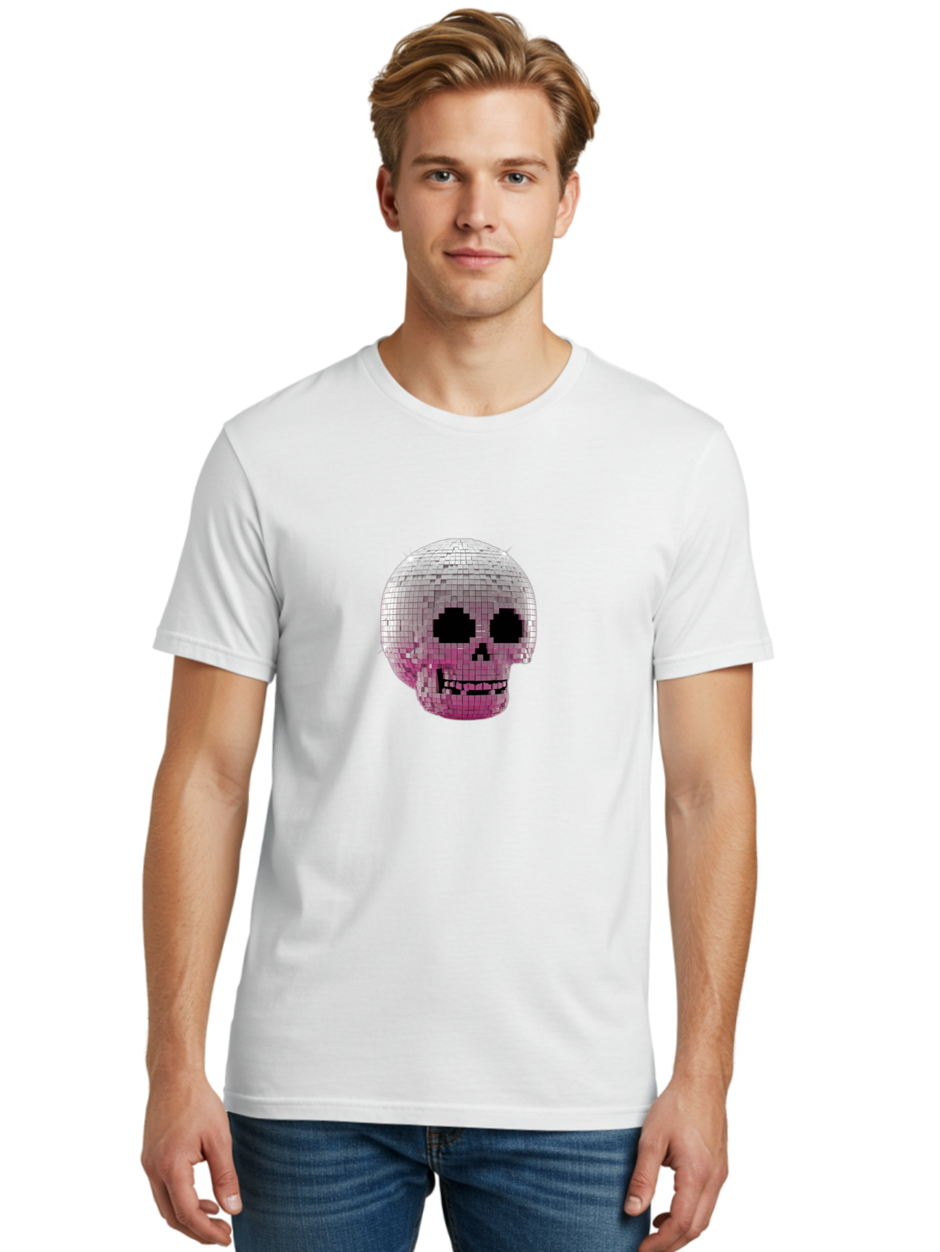 Disco-Skull-3 Men'S Graphic Tee, 100% Cotton, Comfortable Casual Summer Wear, Machine Washable, Vintage Camera, Old Camera, Antique Camera, Black Camera, Classic Photography, Photography Equipment, Nostalgic Device, Film Camera, Camera Art Bak428 17