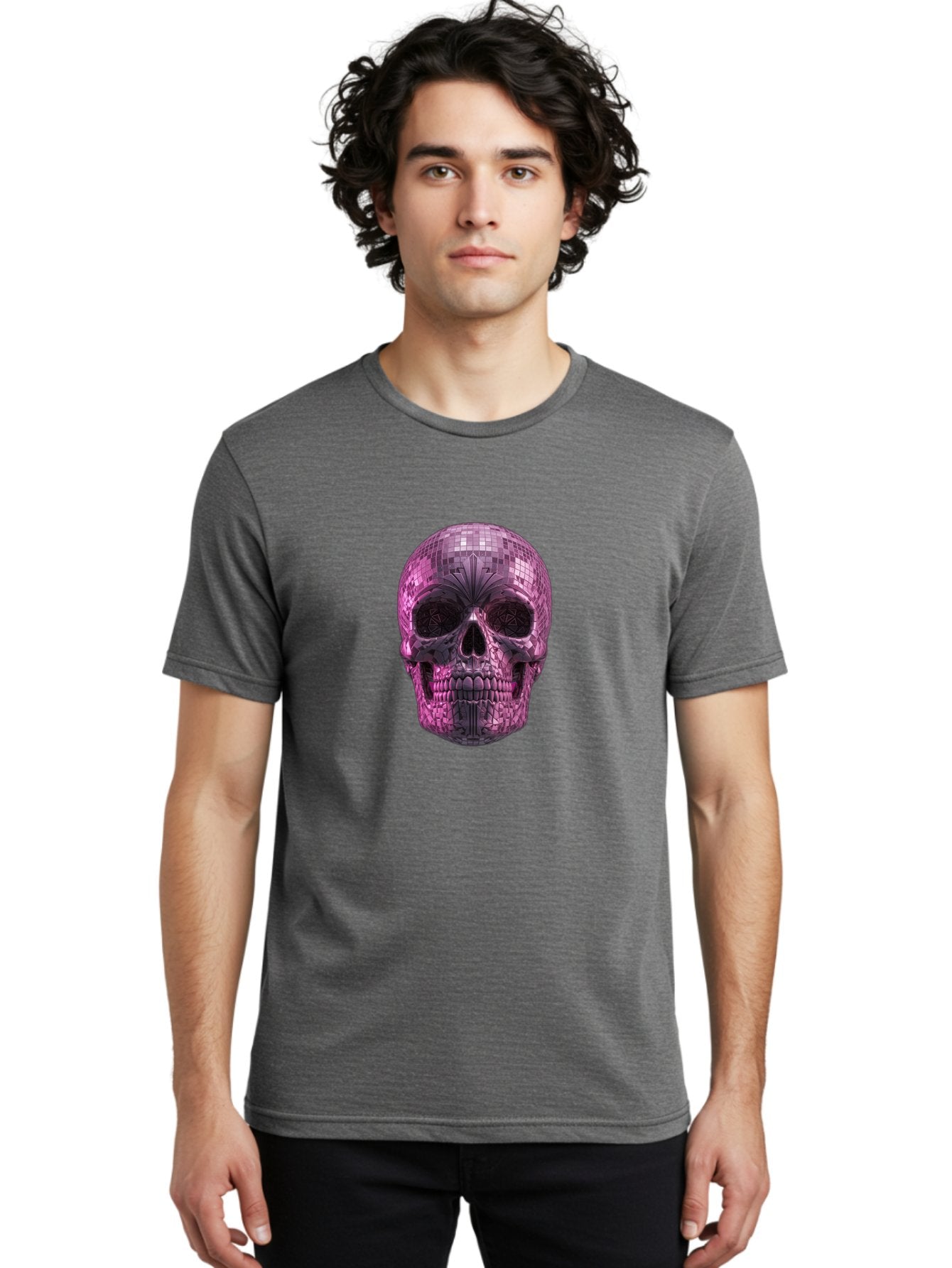 Disco-Skull-4 Men'S Graphic Tee, 100% Cotton, Comfortable Casual Summer Wear, Machine Washable, Vintage Camera, Old Camera, Antique Camera, Black Camera, Classic Photography, Photography Equipment, Nostalgic Device, Film Camera, Camera Art Bak429 18